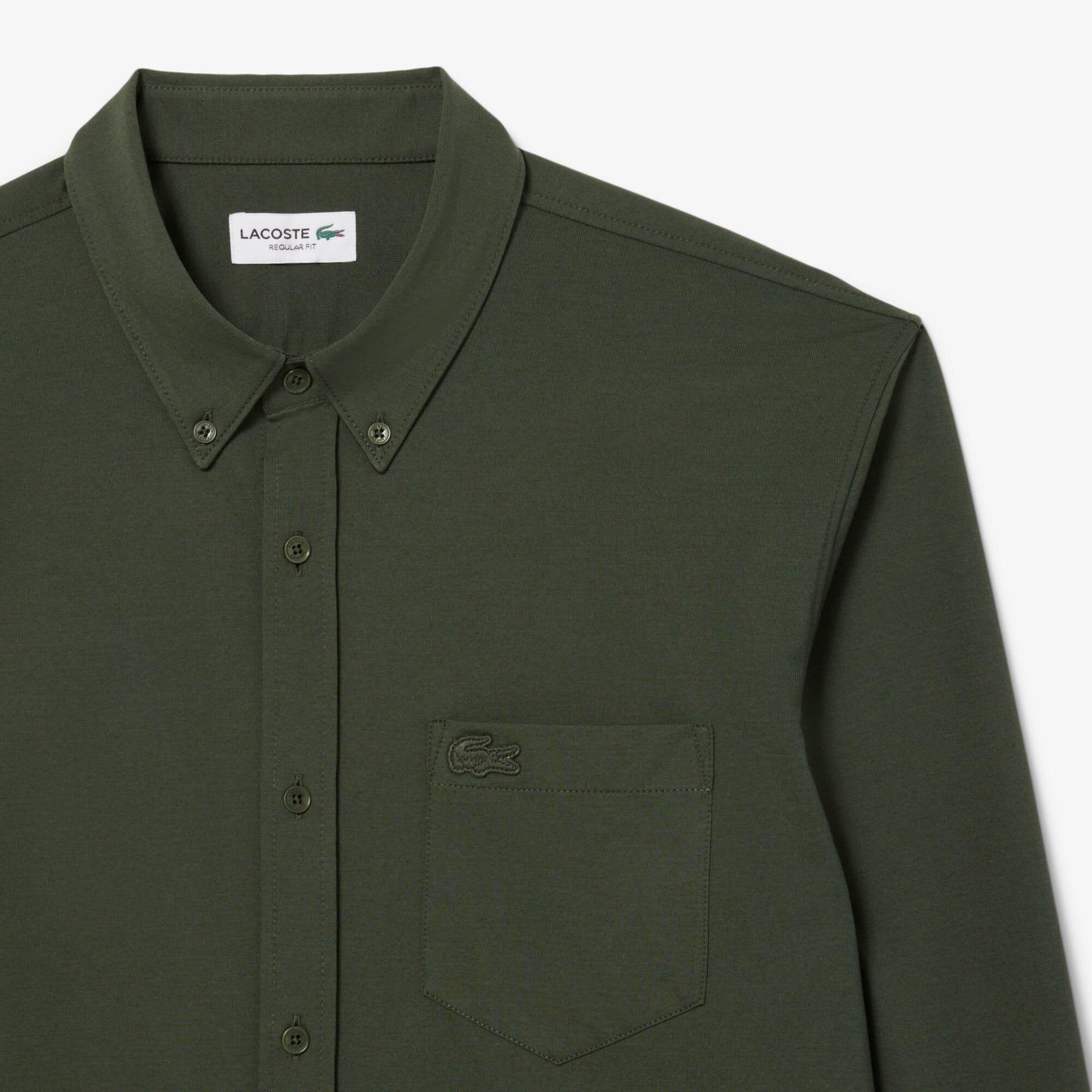 Green - Lacoste - Regular-Fit Cotton Jersey Shirt - 4