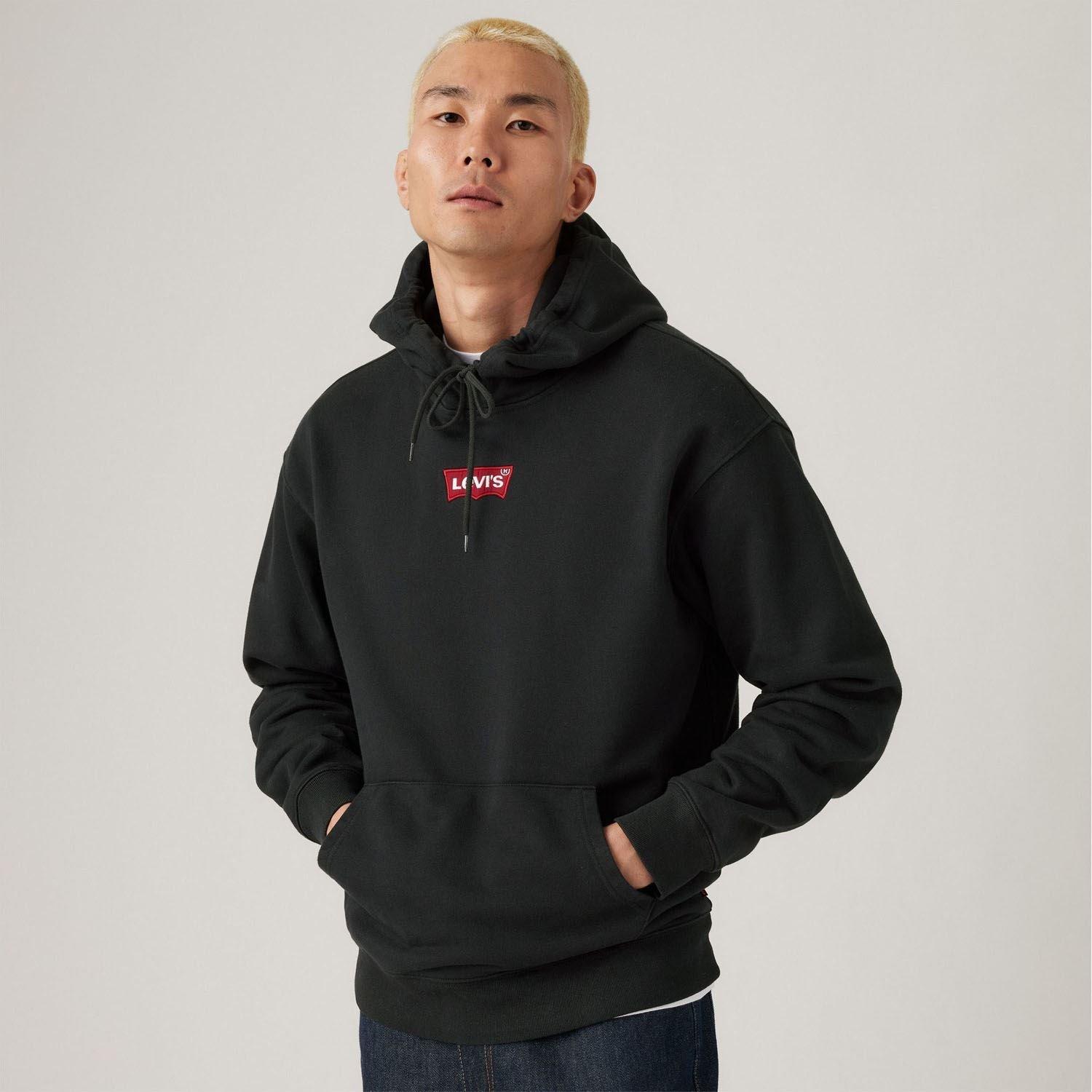 Black - Levis - Relaxed Batwing Hoody - 2