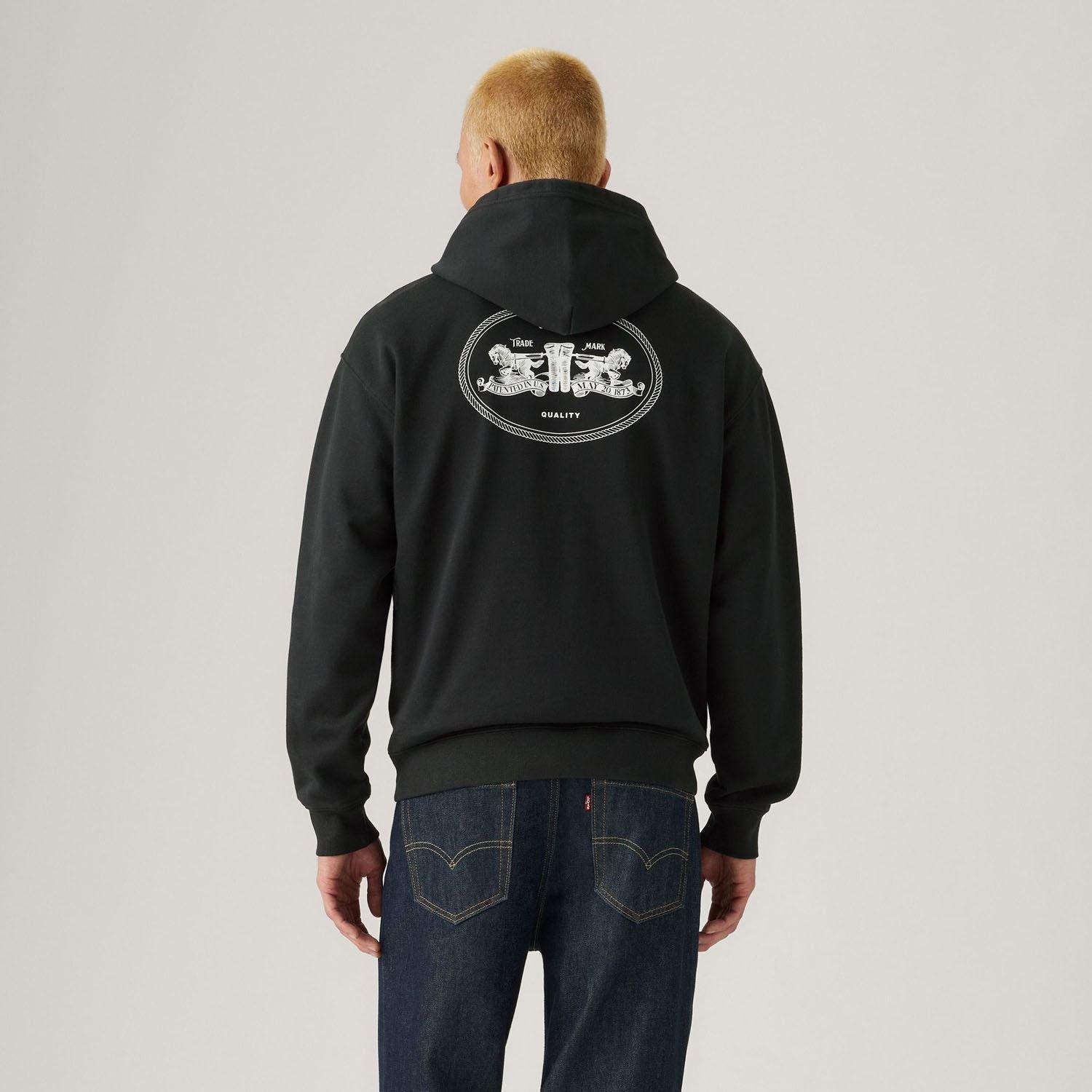 Black - Levis - Relaxed Batwing Hoody - 3