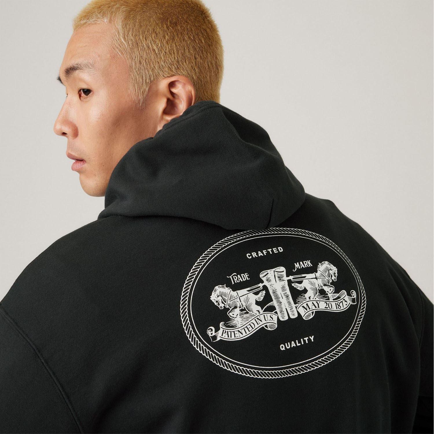 Black - Levis - Relaxed Batwing Hoody - 6