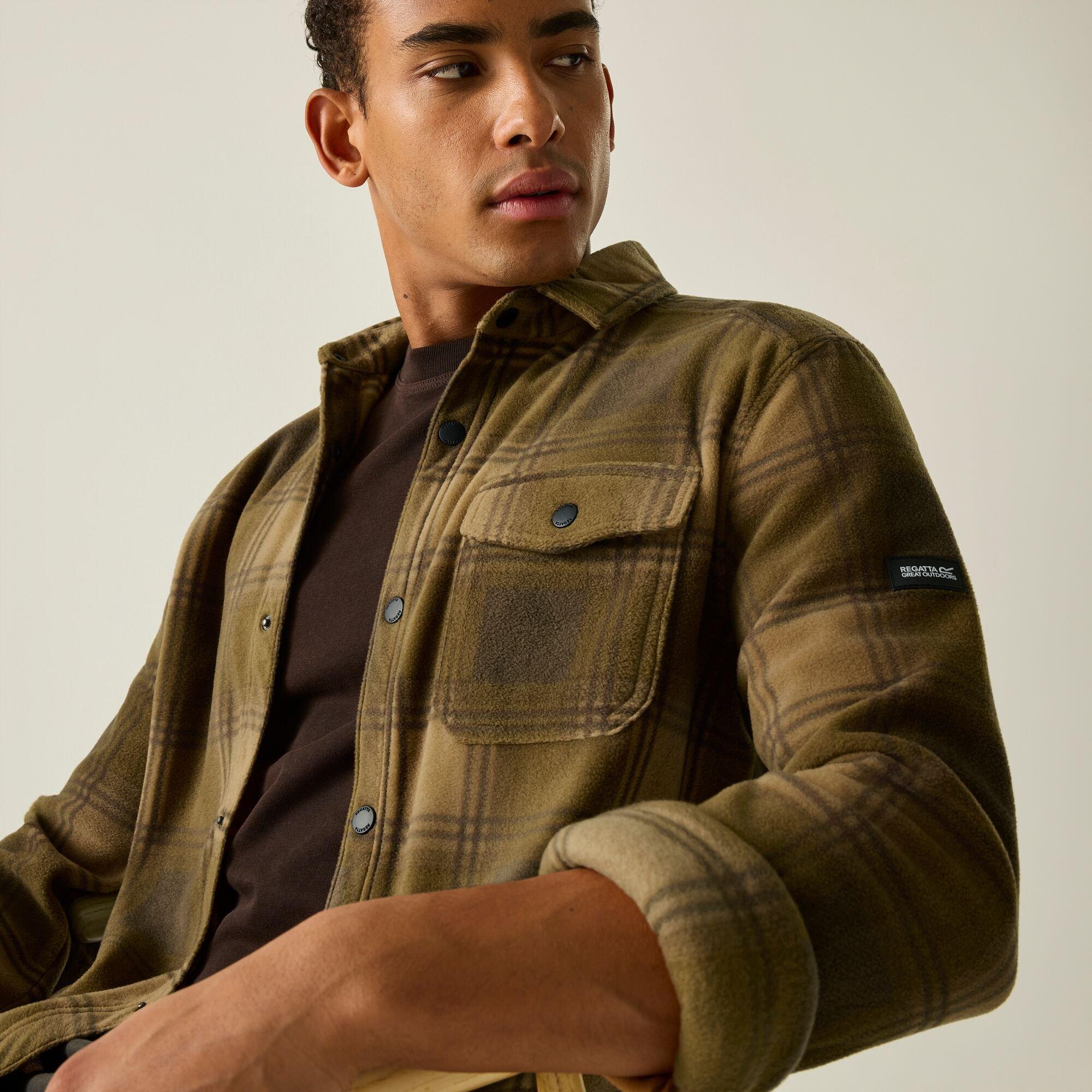 Rich Tan/Ground - Regatta - Mens Frankie Fleece Shirt - 1
