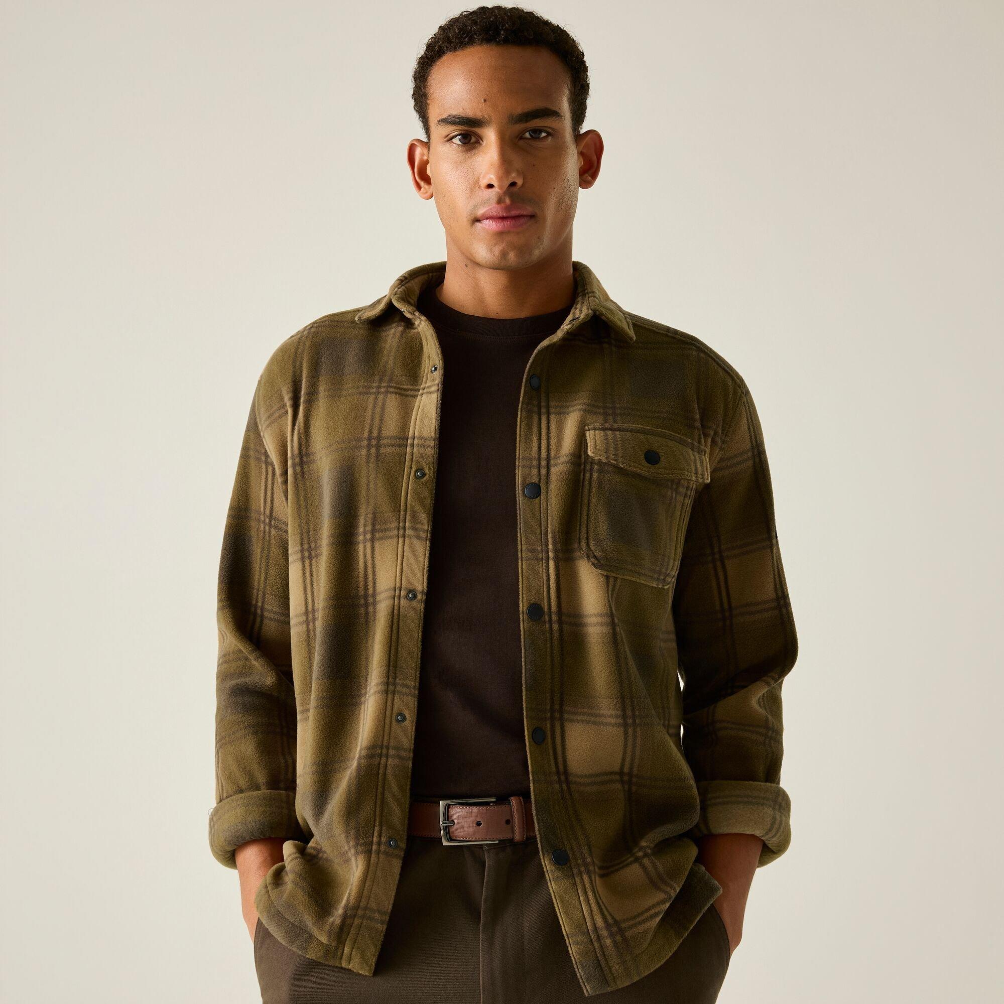 Rich Tan/Ground - Regatta - Mens Frankie Fleece Shirt - 4