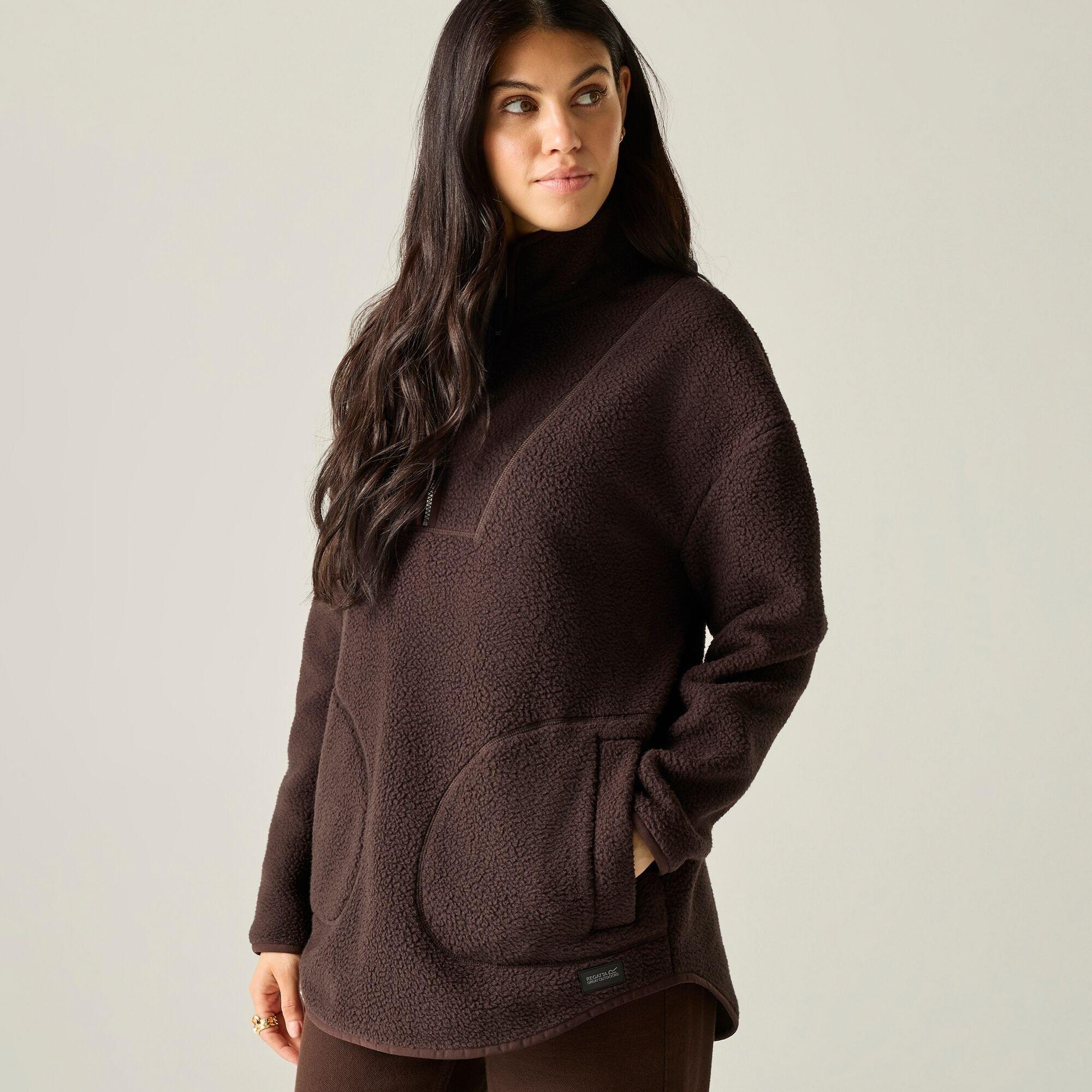 Dark Chocolate - Regatta - Womens Frankie Borg Longline Fleece - 7