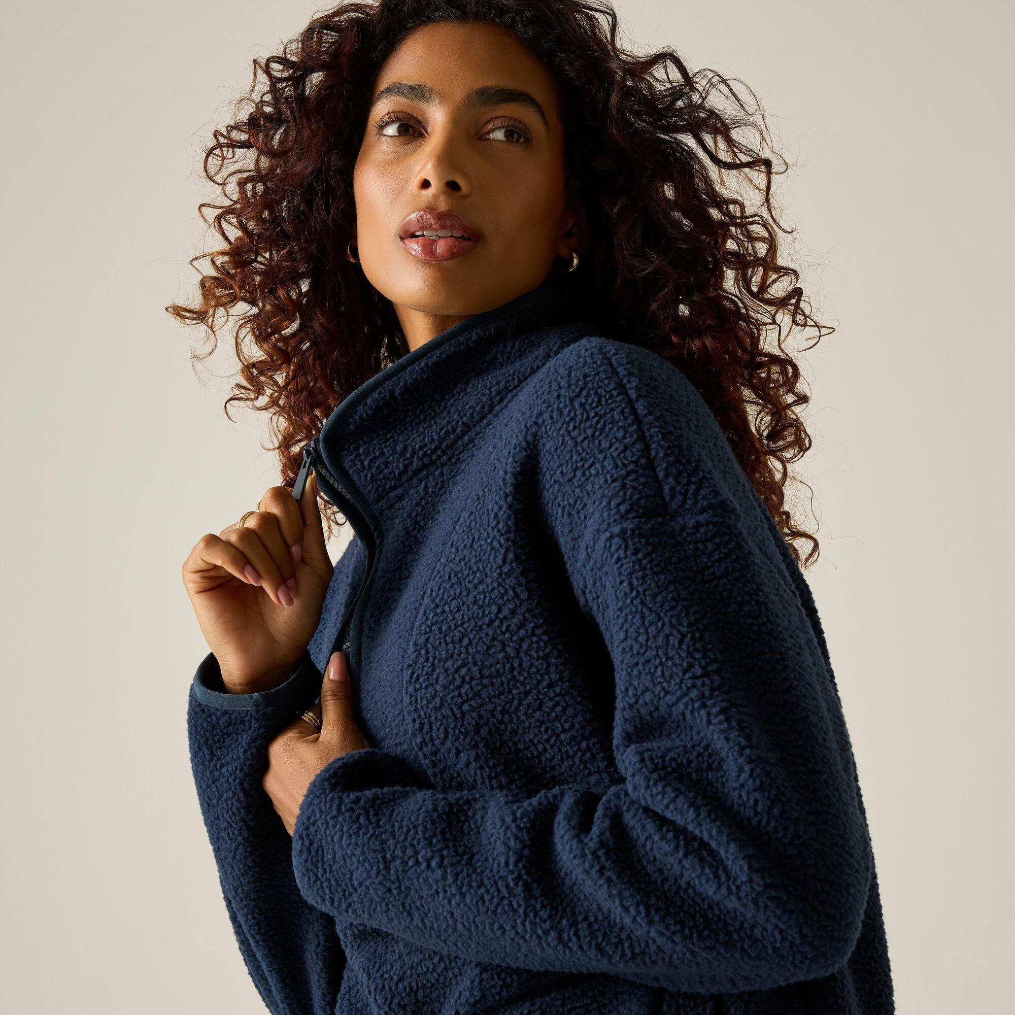 Womens Frankie Borg Longline Fleece
