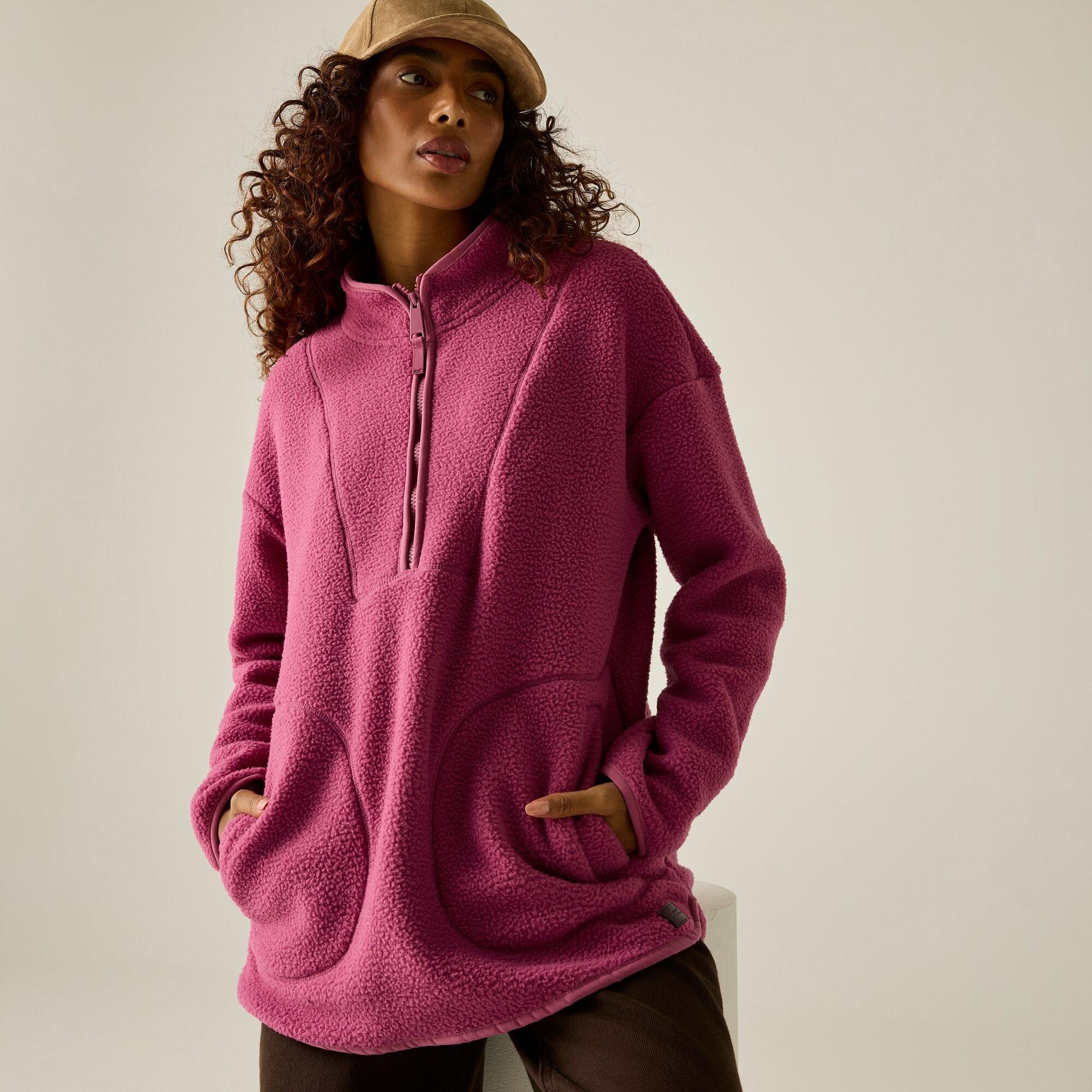 Womens Frankie Borg Longline Fleece