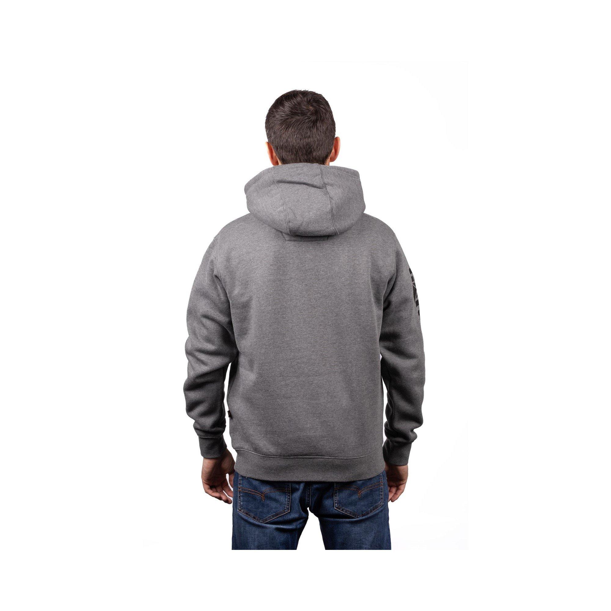 Dark Grey - Caterpillar - Trademark Banner Hooded Sweatshirt - 3