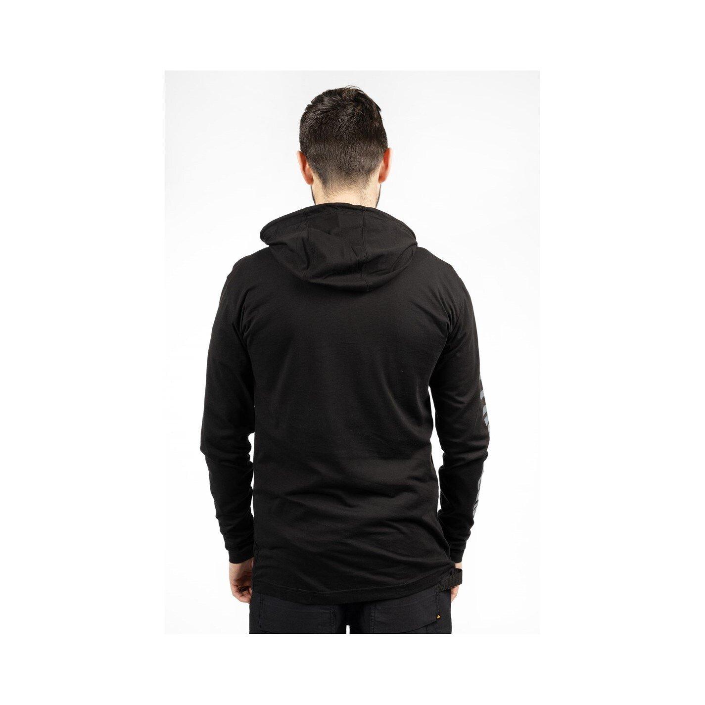 Black - Caterpillar - Hooded Long Sleeve Tee - 2