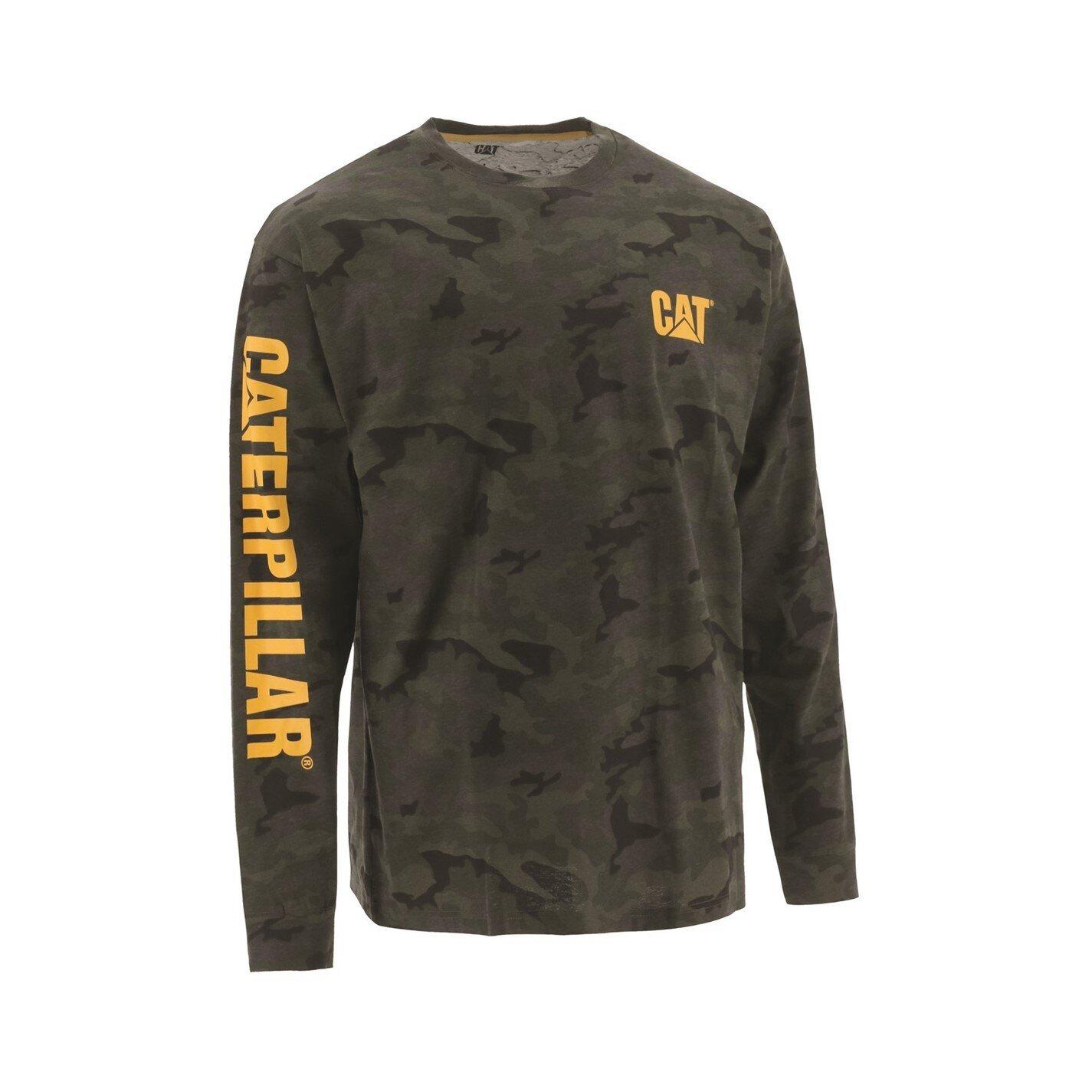 Night Camo - Caterpillar - Trademark Banner Long Sleeve Tee - 1