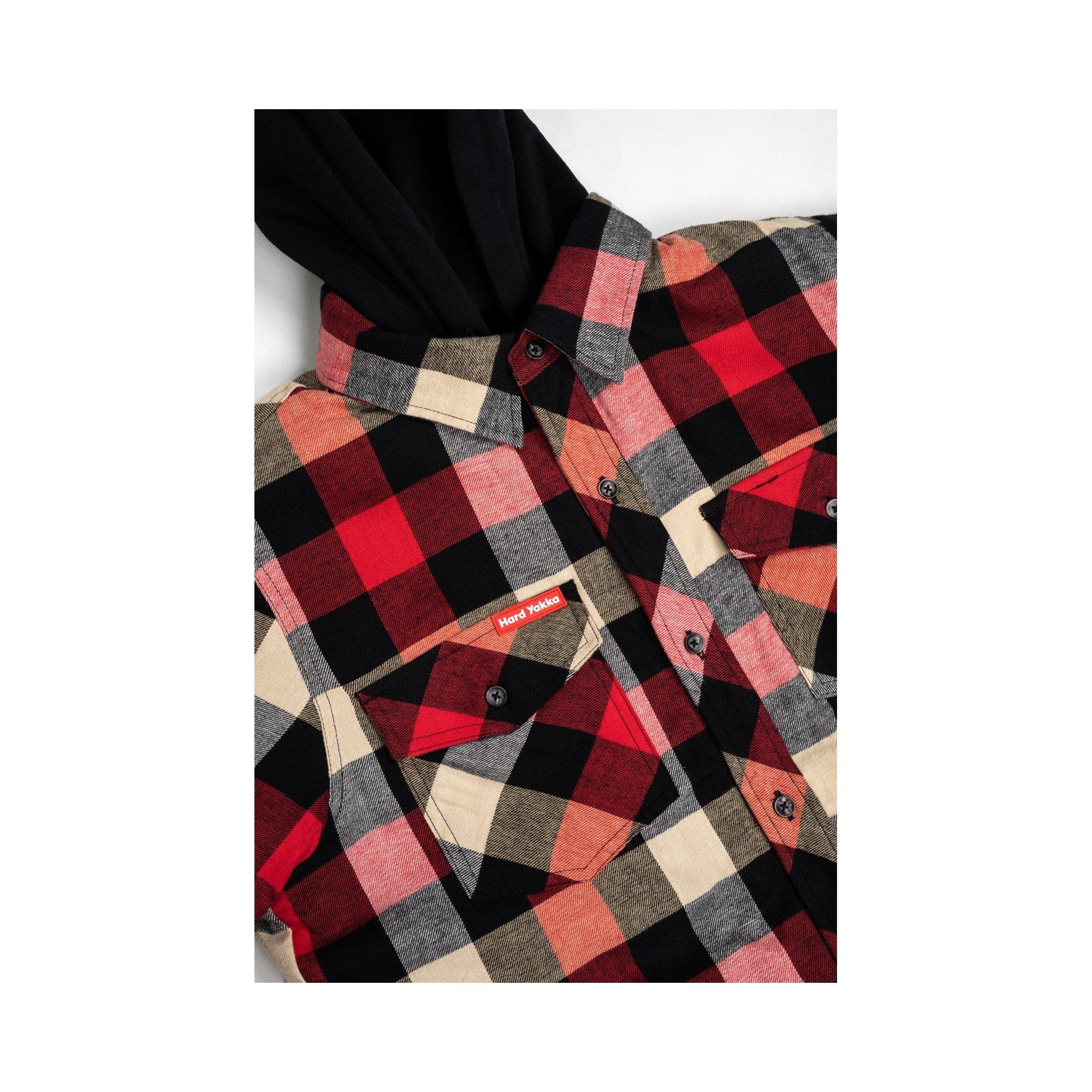 Red - Hard Yakka - Quilted Flannel Shacket - 4