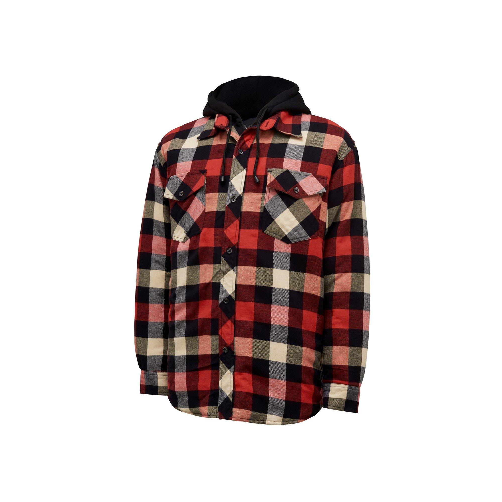 Red - Hard Yakka - Quilted Flannel Shacket - 5