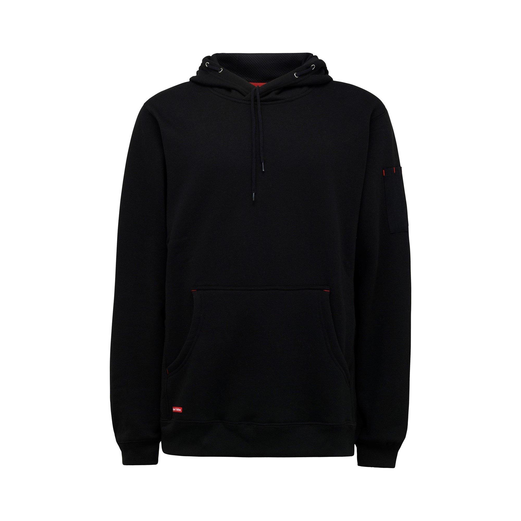 Black - Hard Yakka - Brushed Fleece Hoodie - 1