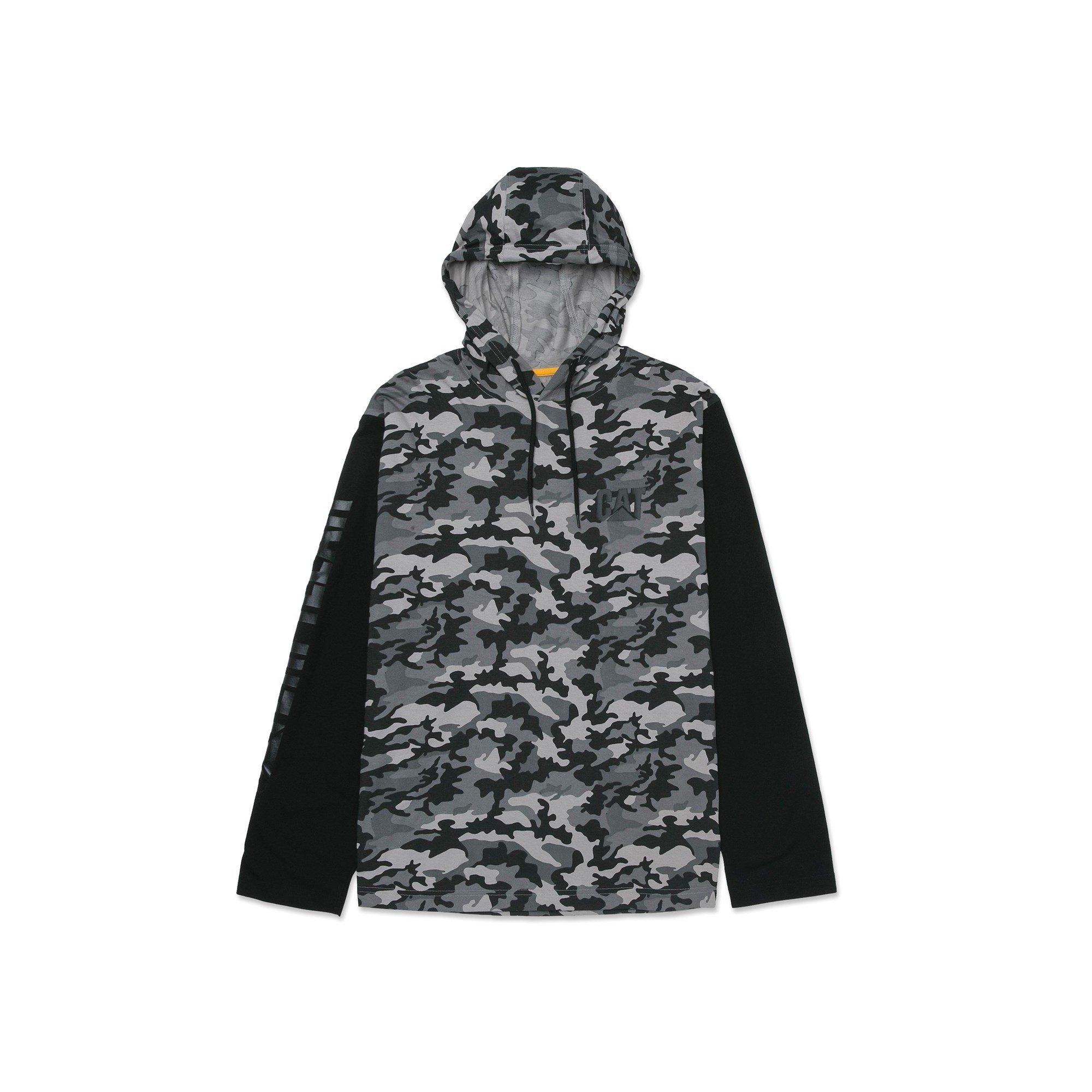 Stone Camo - Caterpillar - Hooded Long Sleeve Tee - 1