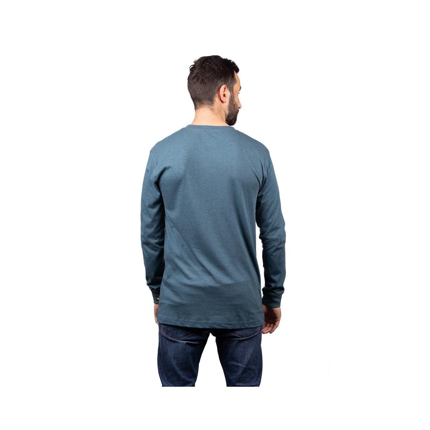 Teal - Caterpillar - Trademark Banner Long Sleeve T-Shirt - 2