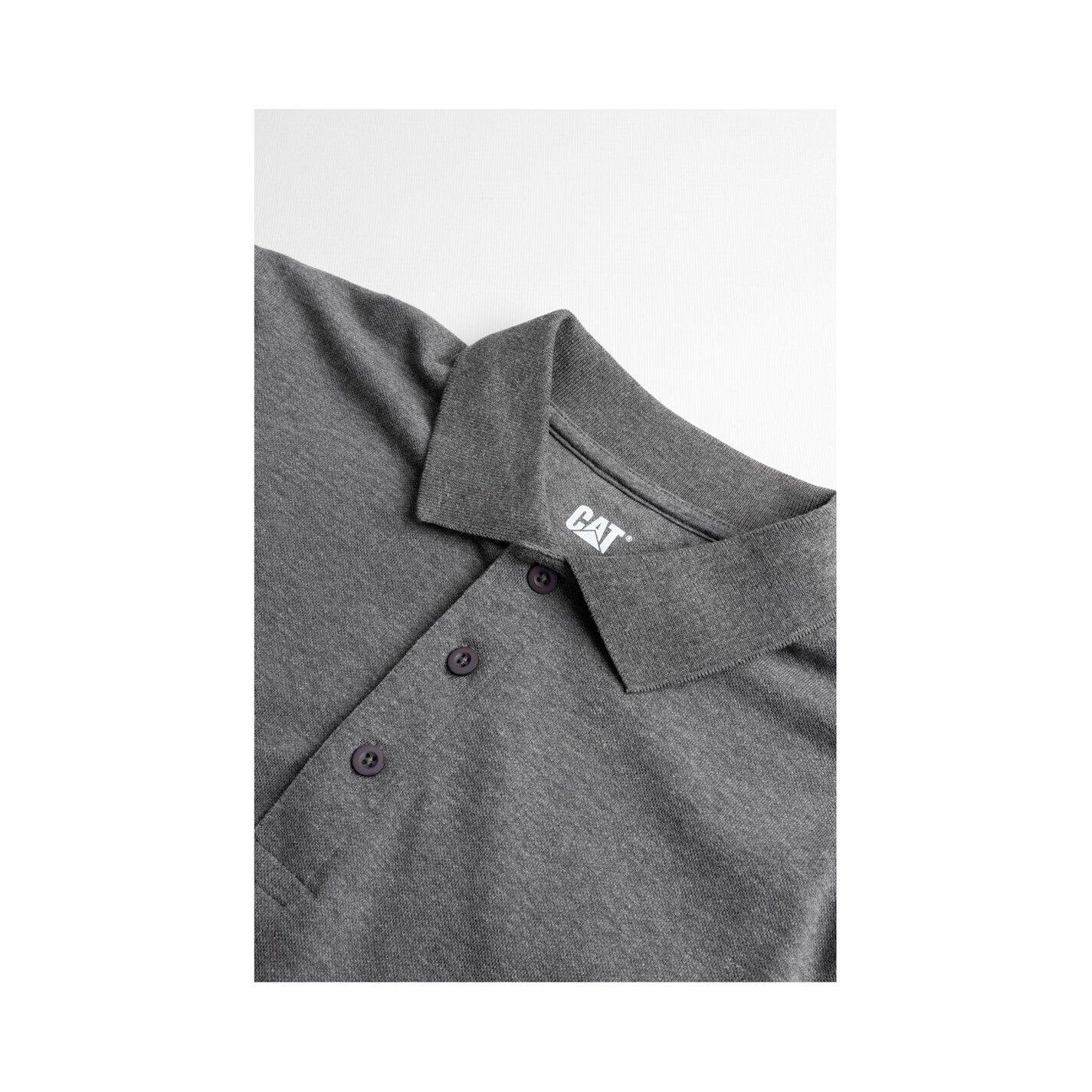 Dark Heather Gr - Caterpillar - Essentials Polo Shirt - 3