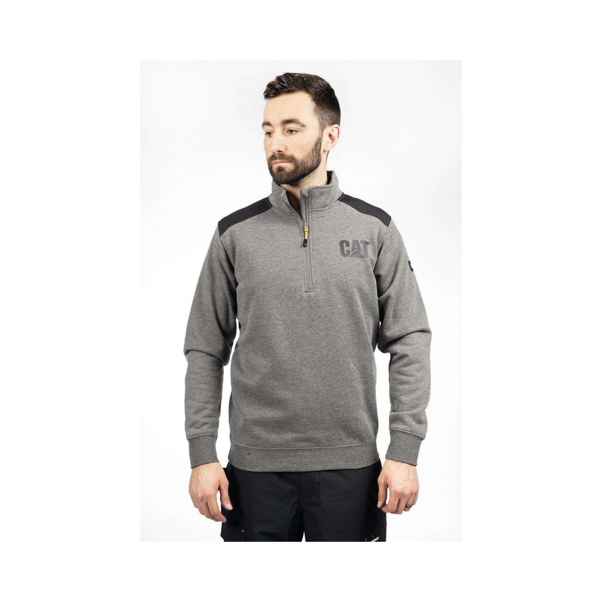 Dark Heather Gr - Caterpillar - Essential 1/4 Zip Sweatshirt - 4