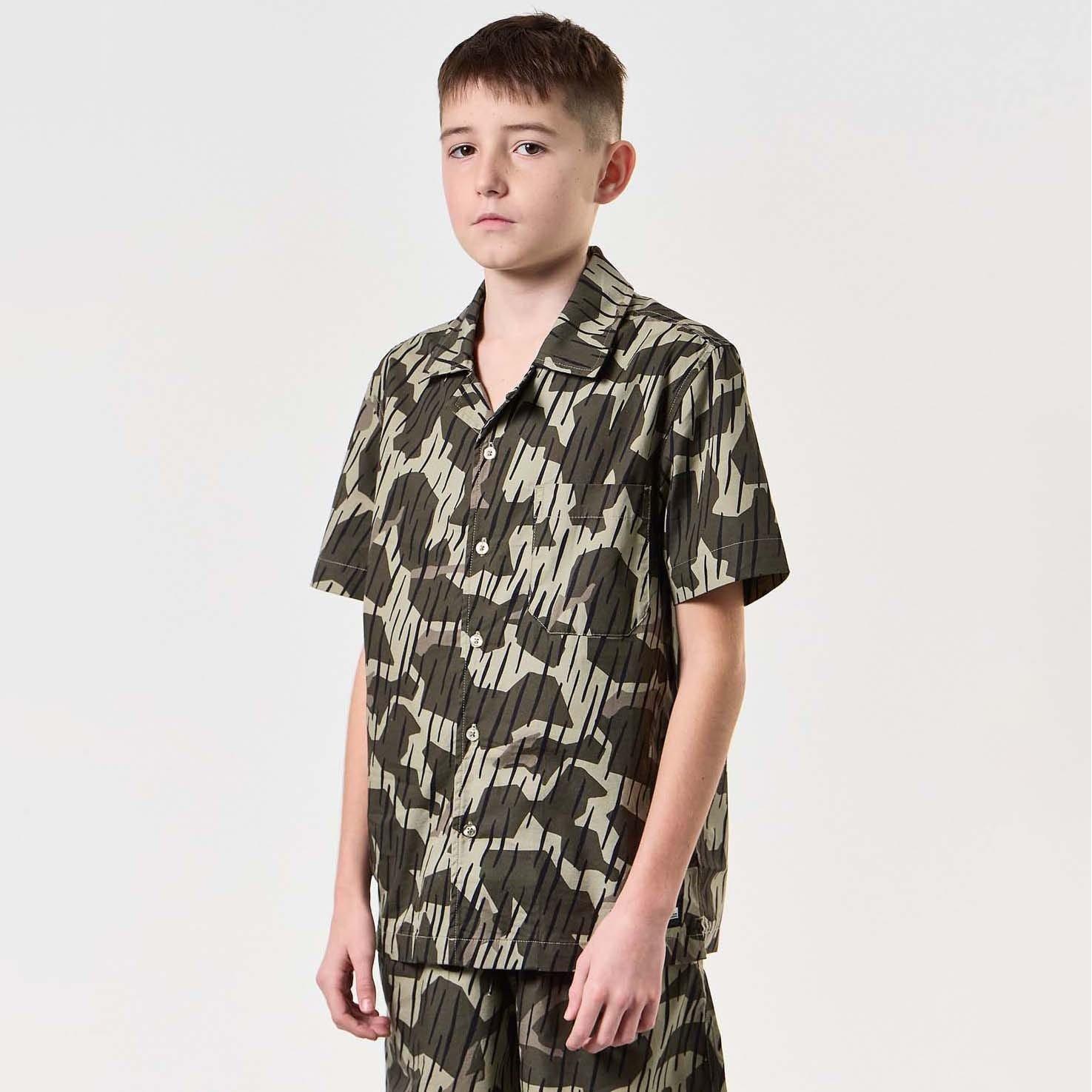 Green - Weekend Offender - Monuriki Rain Camo Resort Shirt - 1