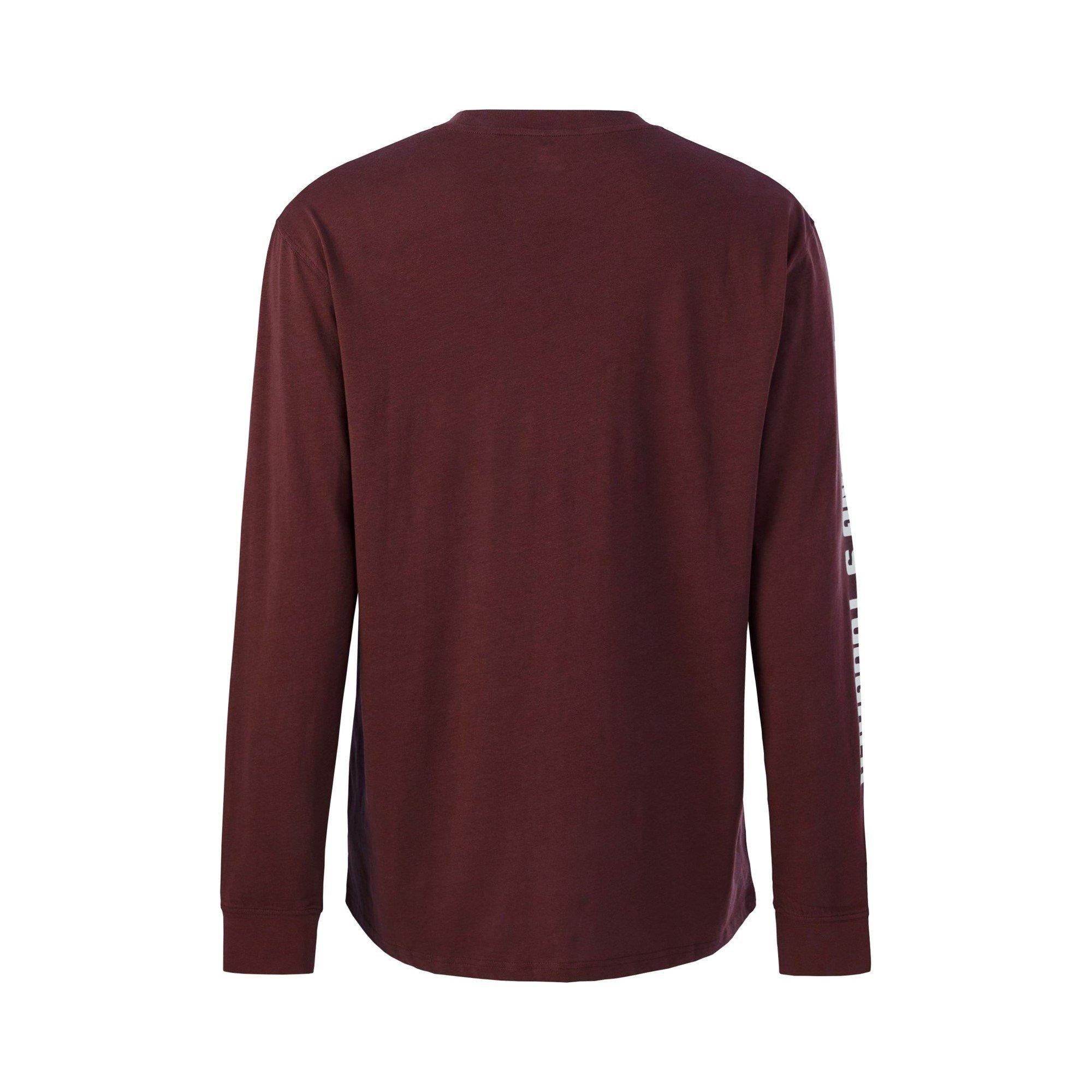 Burgundy - Hard Yakka - Heritage Icon Long Sleeve Tee - 2