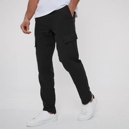 Threadbare Linen Blend Cargo Trousers