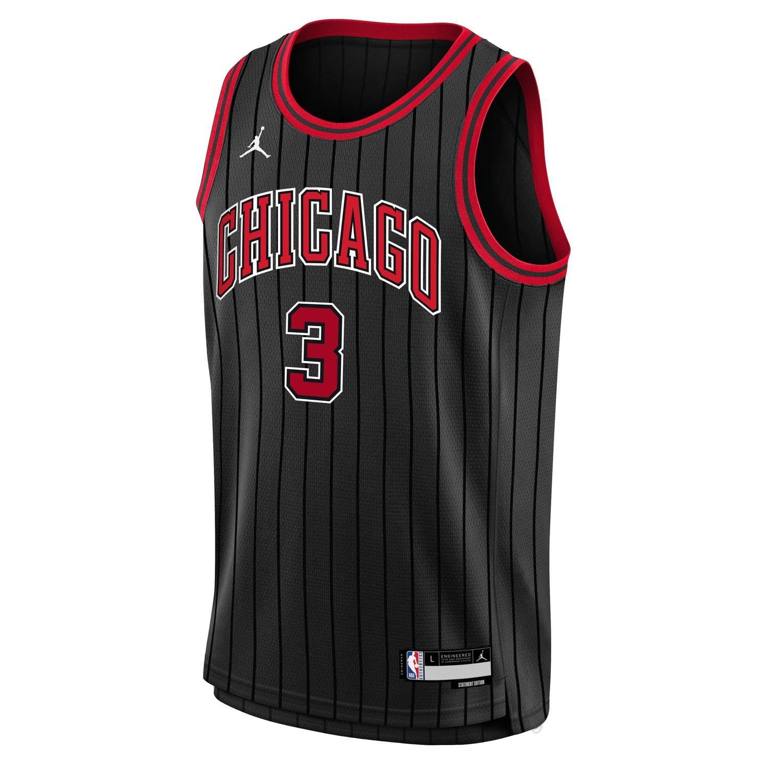 Black - Nike - Chicago Bulls Josh Giddey #3 Jersey - 1