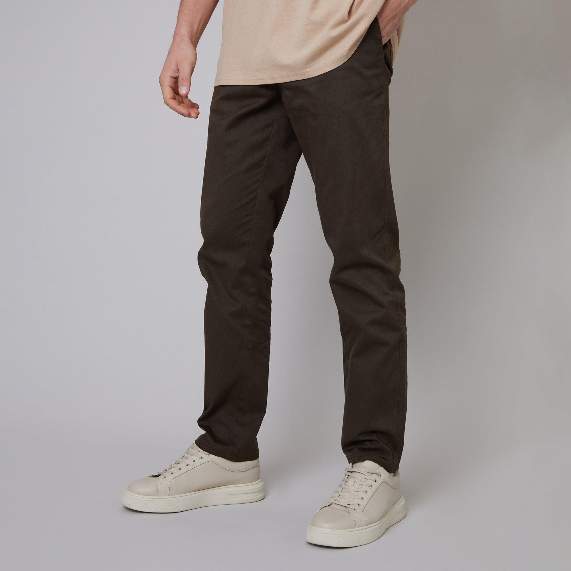 Threadbare Cotton Regular Fit Chino Trousers with Stretch