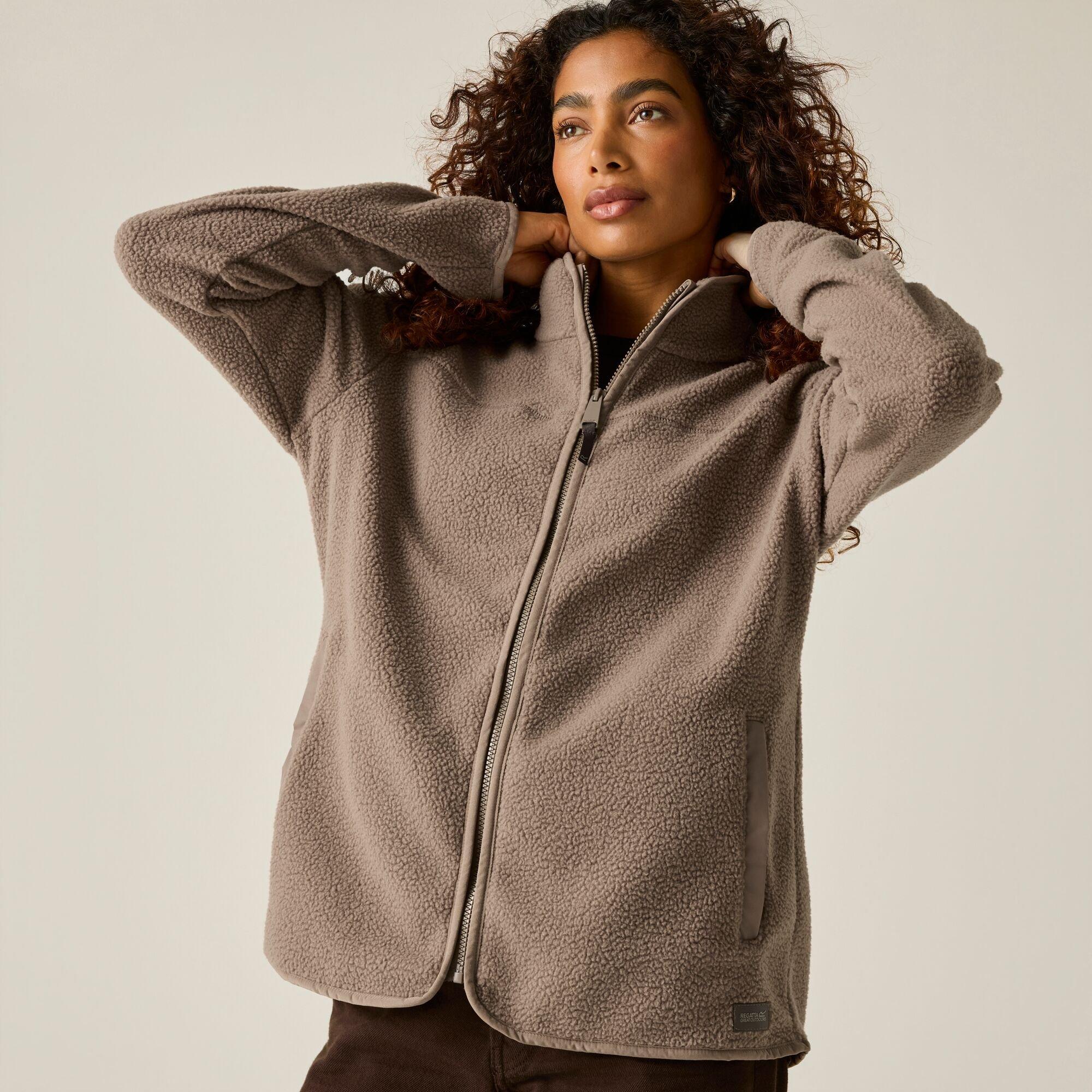 Mocha - Regatta - Womens Frankie Borg Full Zip Fleece - 2