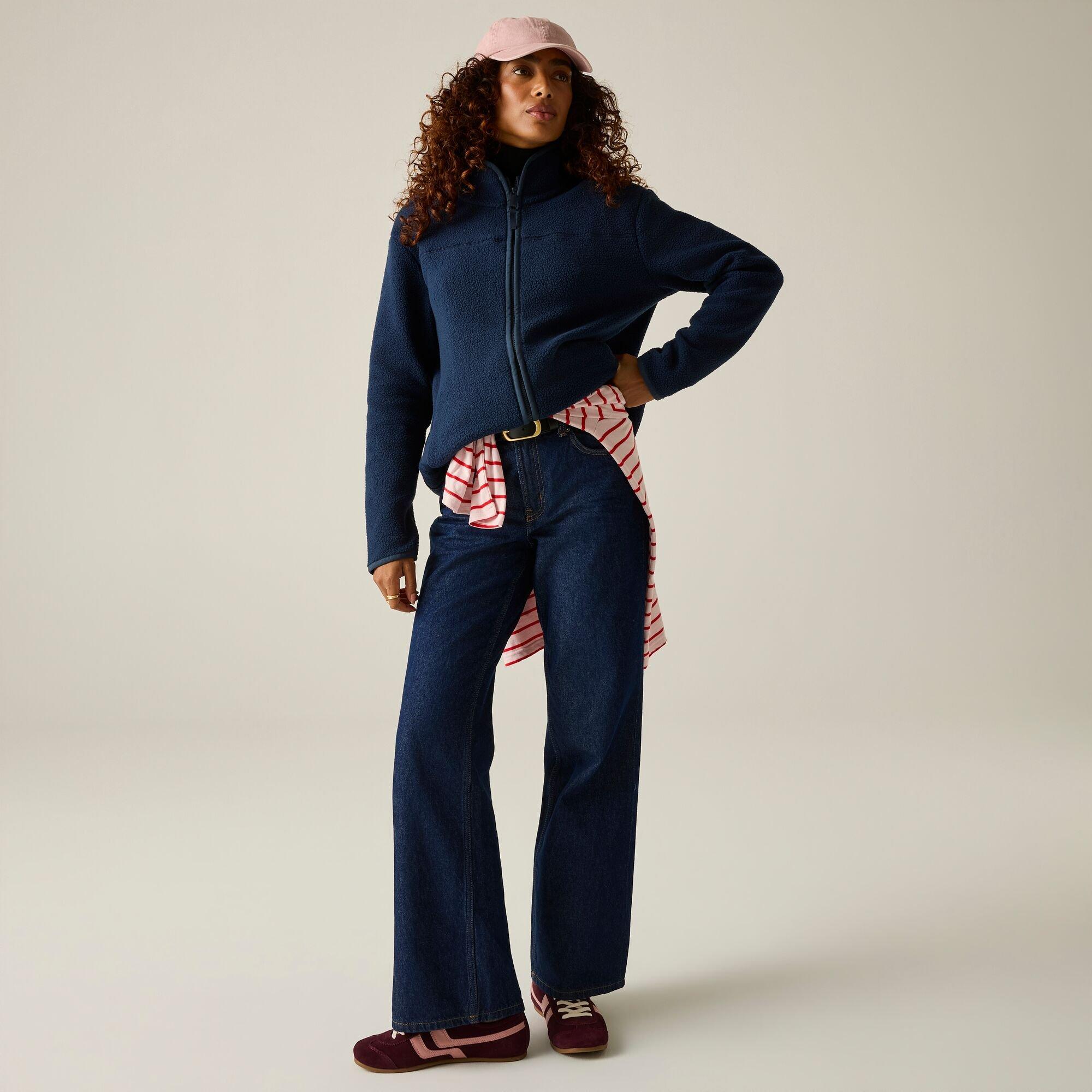 Womens Frankie Borg Full Zip Fleece