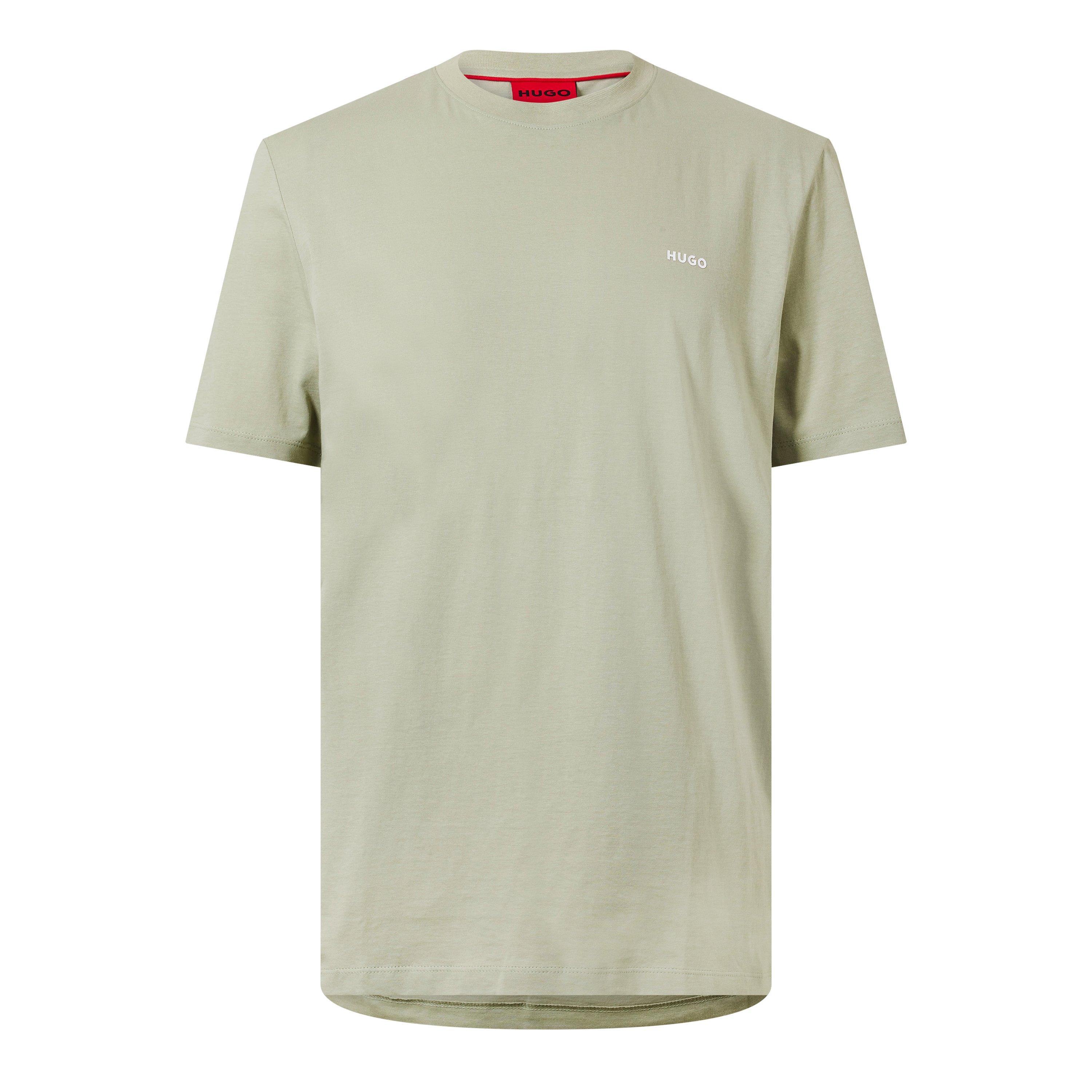 Green - Hugo - Dero222 Logo Print T-Shirt - 1