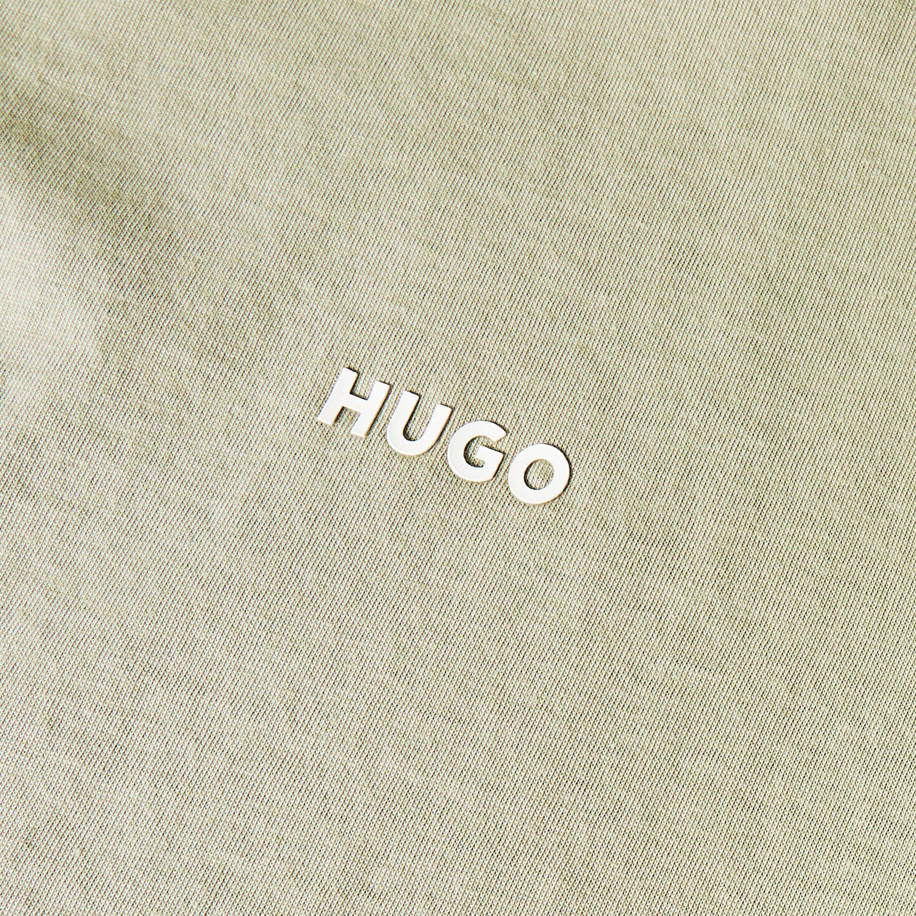 Green - Hugo - Dero222 Logo Print T-Shirt - 3