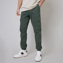 Threadbare Cotton Jogger Style Cargo Trousers With Stretch