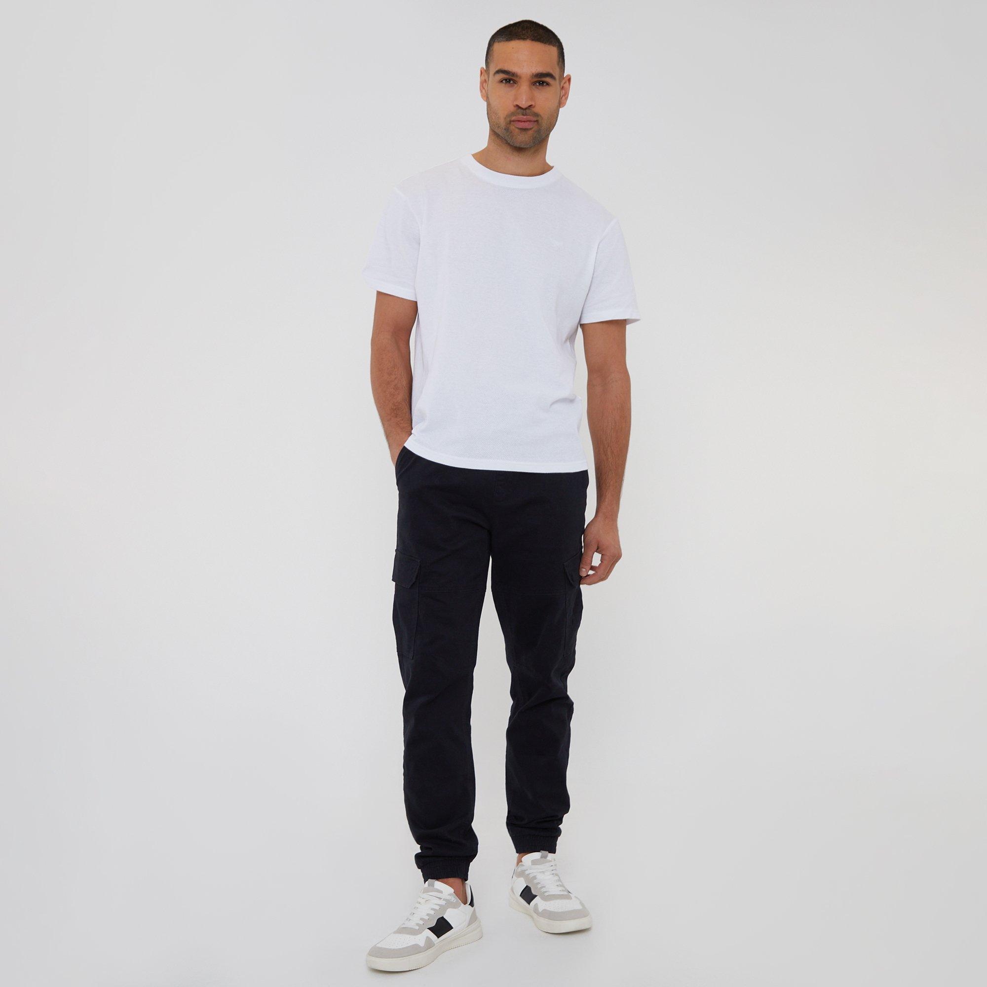 Black - Threadbare - Cotton Jogger Style Cargo Trousers With Stretch - 3