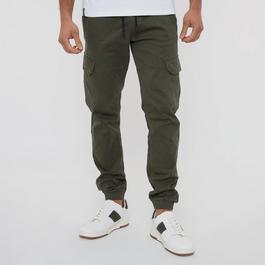 Threadbare Cotton Jogger Style Cargo Trousers With Stretch