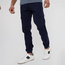 Threadbare Cotton Jogger Style Cargo Trousers With Stretch
