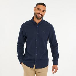 Threadbare Slim Fit Linen Blend Long Sleeve Shirt