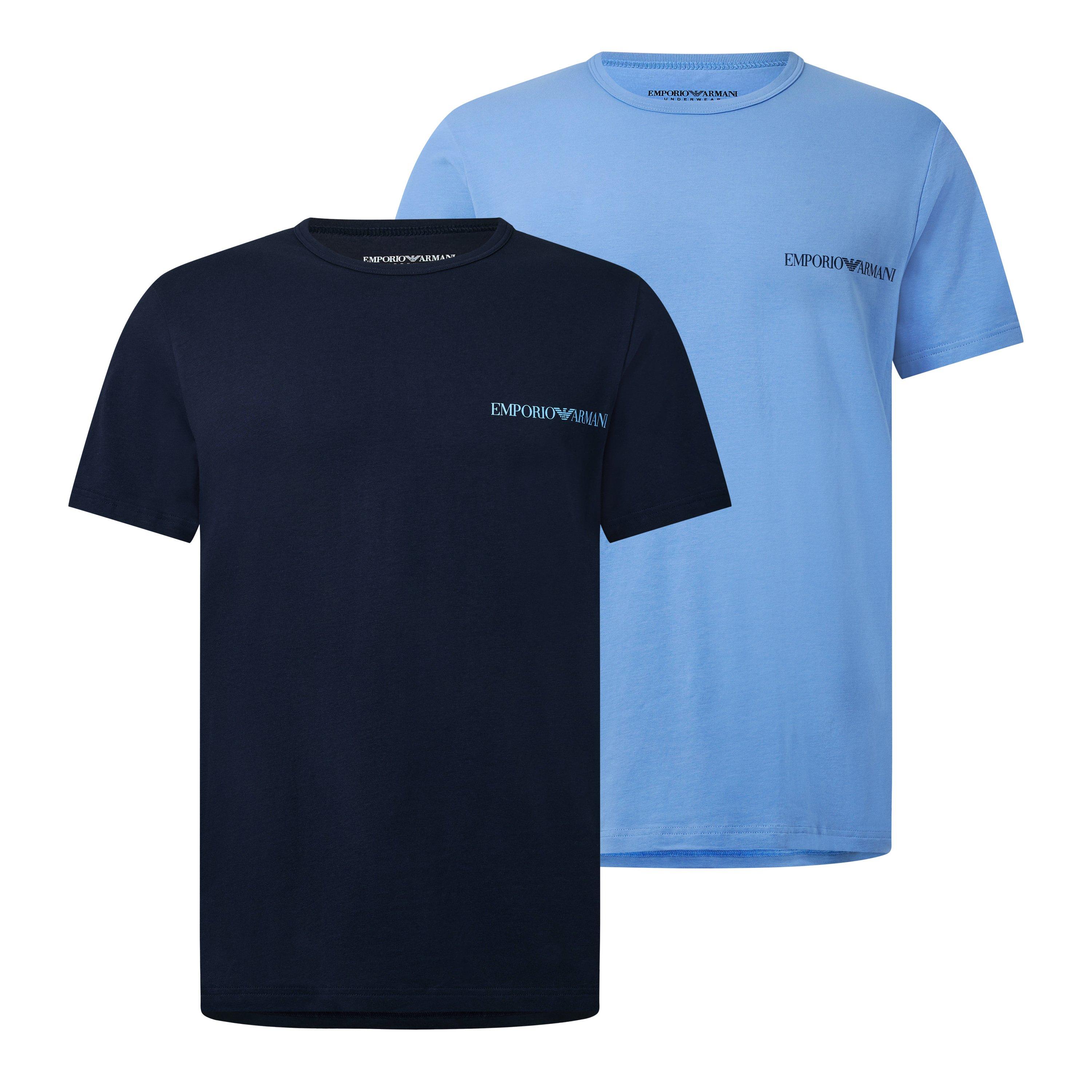 Black Blue - Emporio Armani - 2 Pack Crew Neck T-Shirts - 1