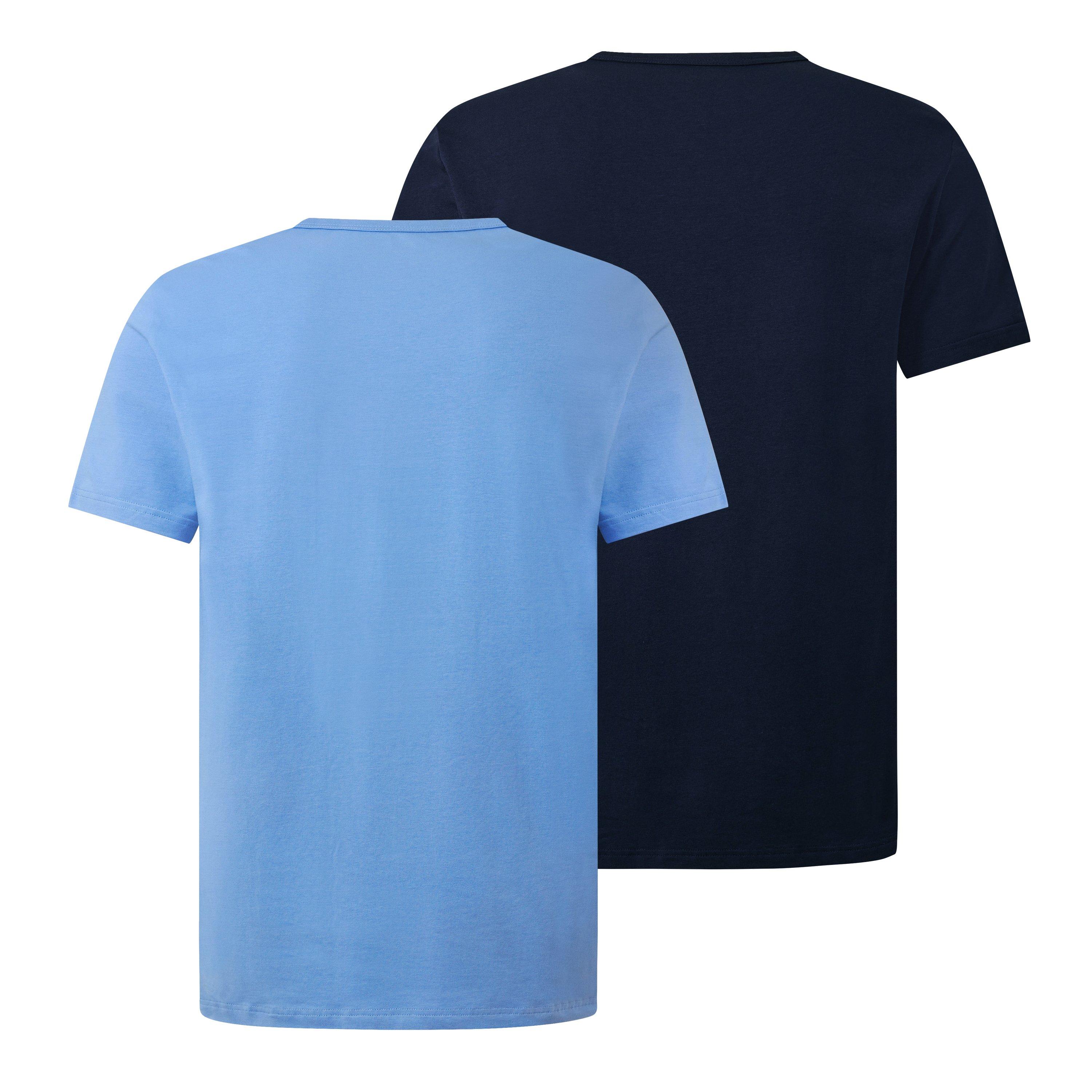 Black Blue - Emporio Armani - 2 Pack Crew Neck T-Shirts - 2