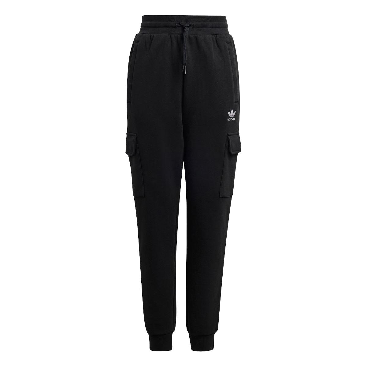 Adidas Originals Boys Fleece Cargo Pants - Black - 13-14