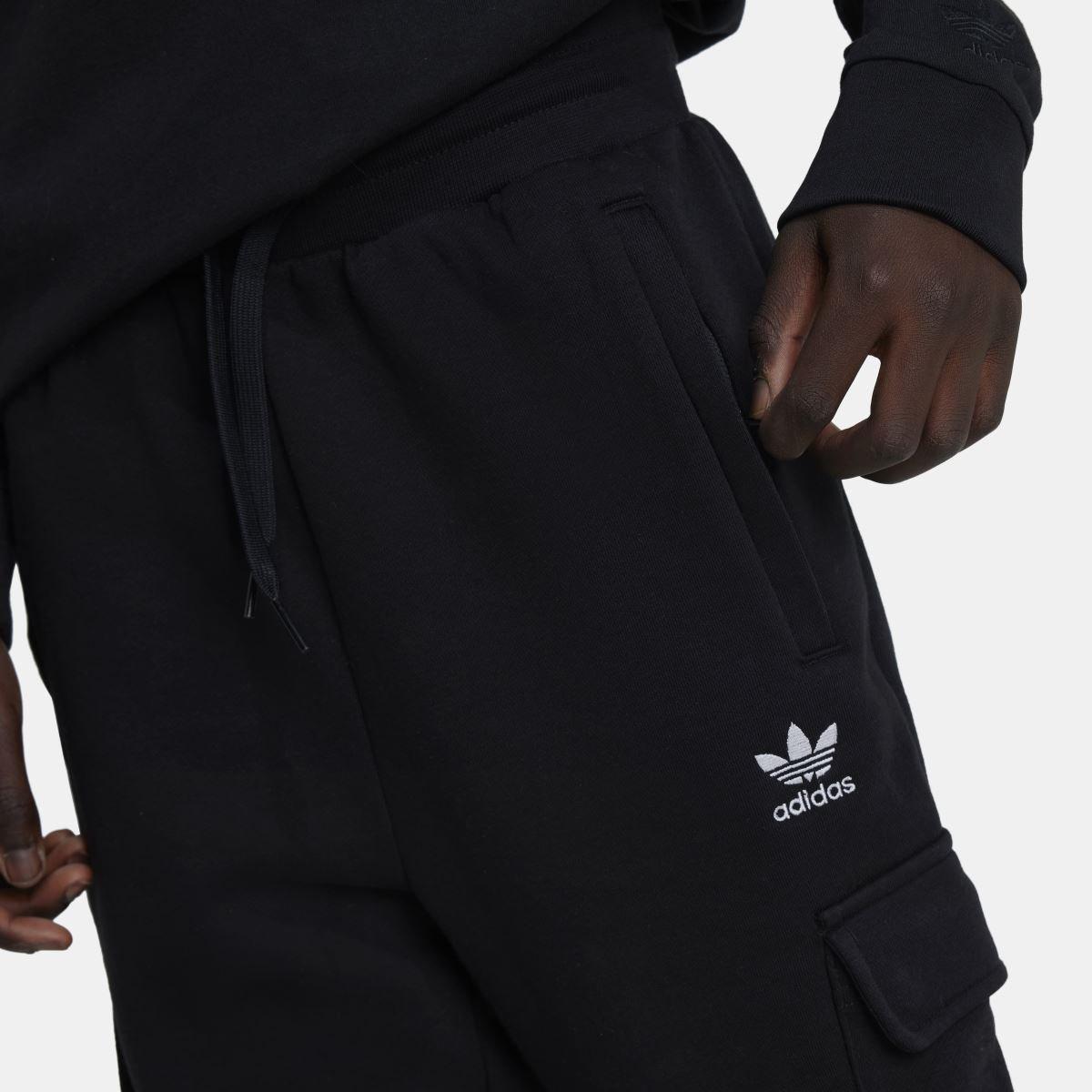 Black - adidas Originals - Fleece Cargo Pants - 4