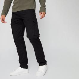 Threadbare Cotton Cargo Trousers With Stretch