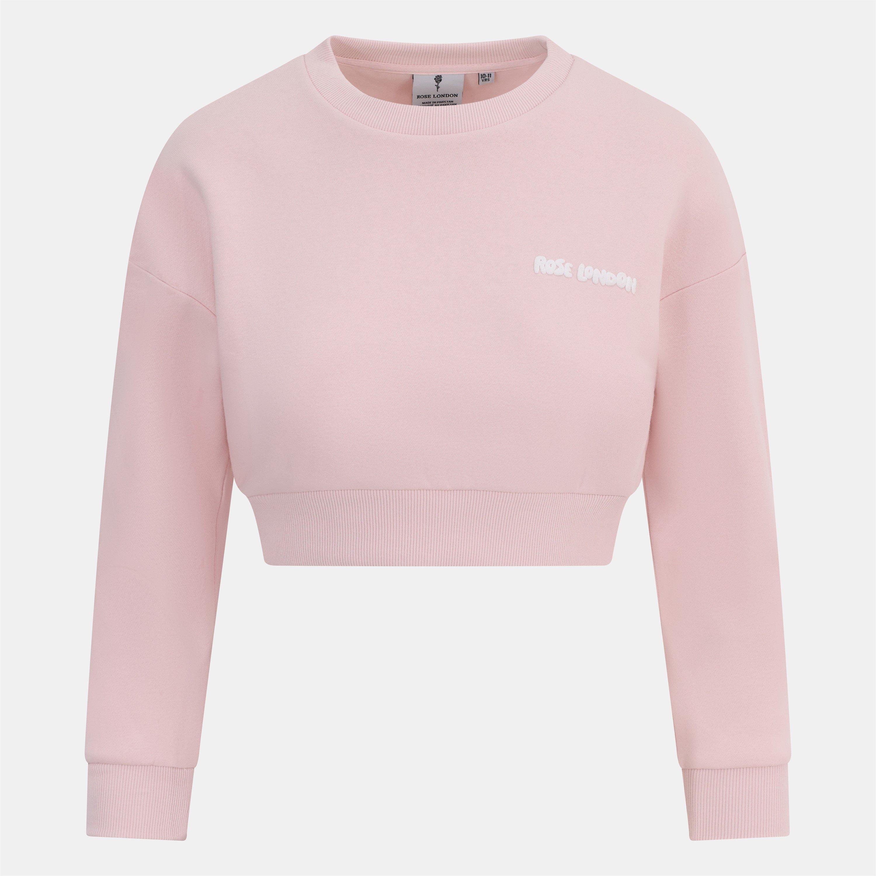 Pink - Rose London - Authentic Crop Sweatshirt Junior Girls - 1