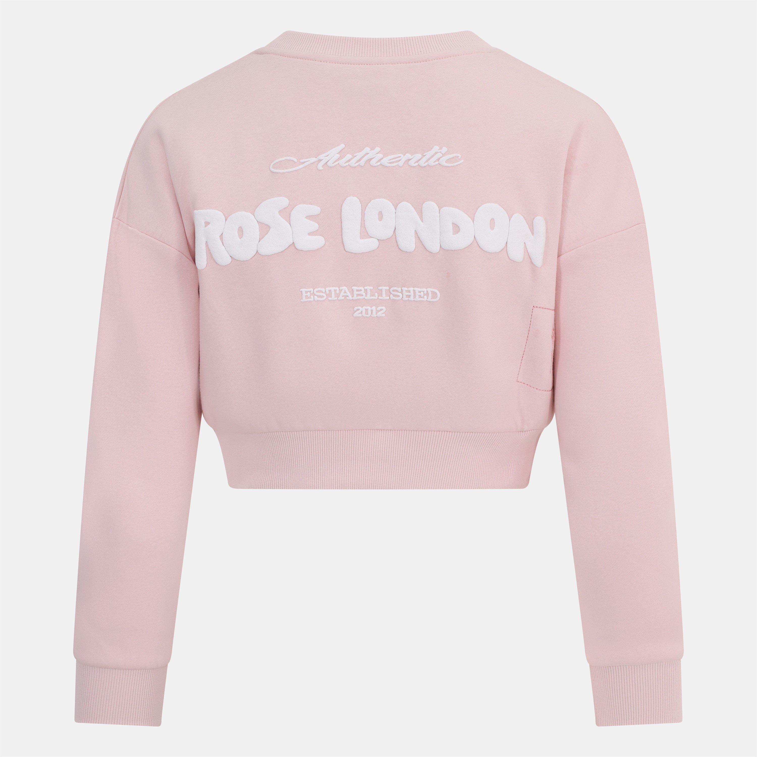 Pink - Rose London - Authentic Crop Sweatshirt Junior Girls - 2