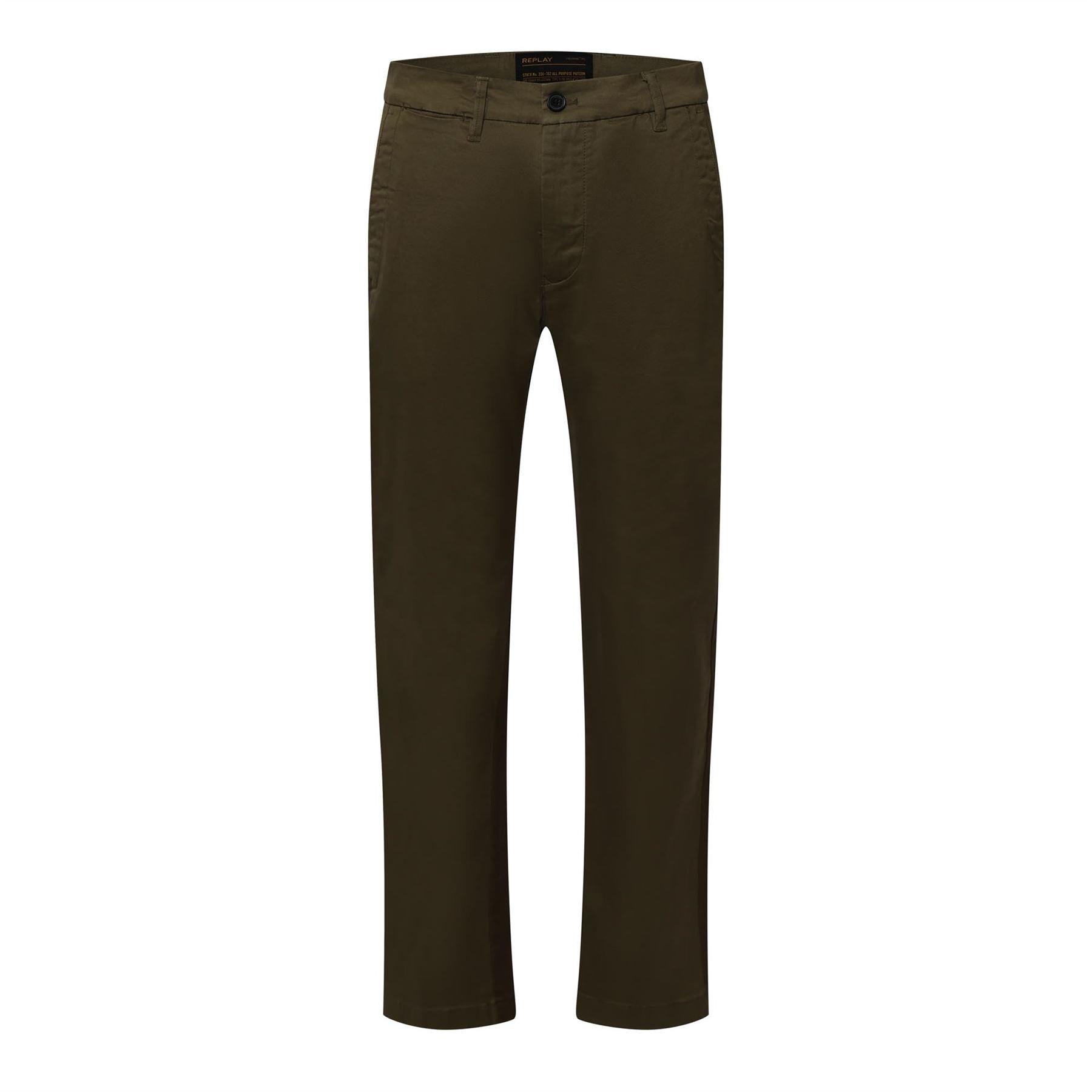 Green - Replay - Regular-Fit Trousers - 1