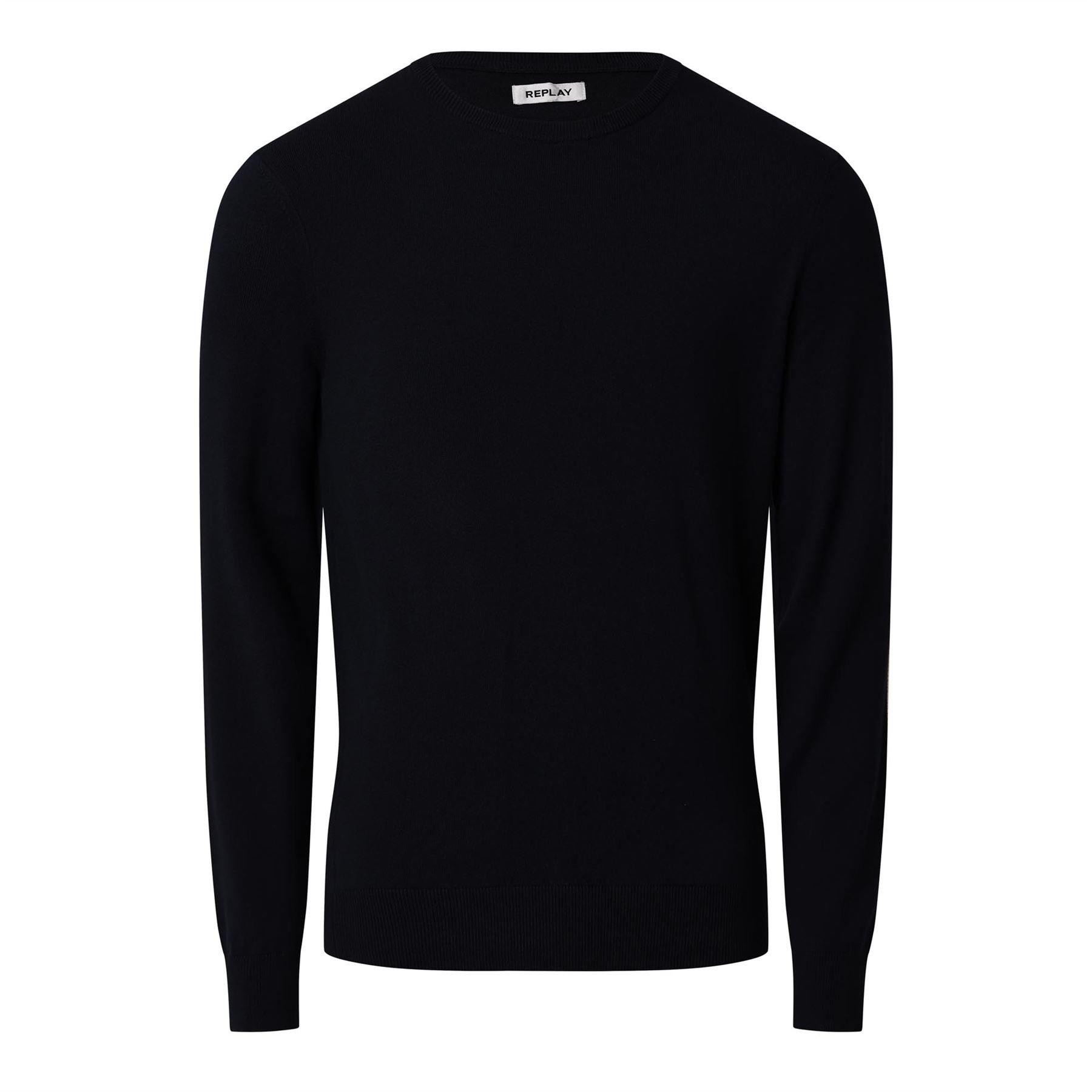 Blue - Replay - Knitted Crewneck Sweatshirt - 1