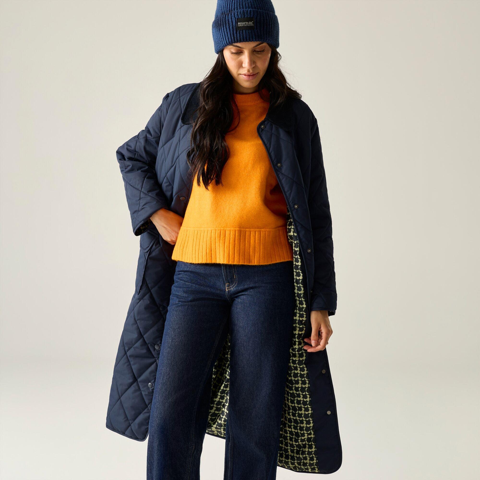 Navy (Ecclipse  - Regatta - Womens Orla Mid Length Quilted Jacket - 2
