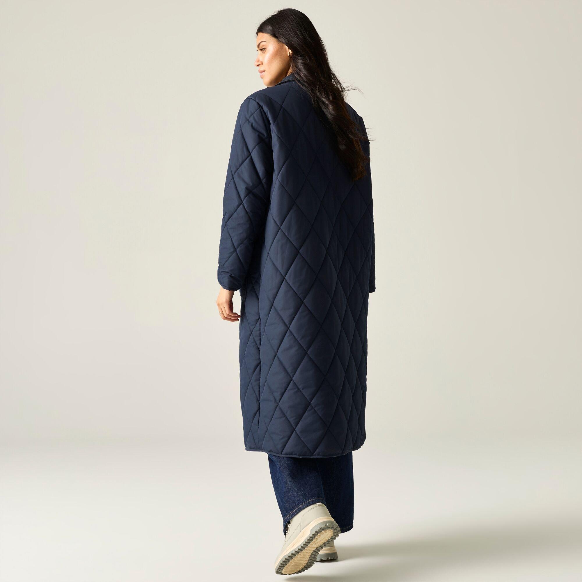 Navy (Ecclipse  - Regatta - Womens Orla Mid Length Quilted Jacket - 3