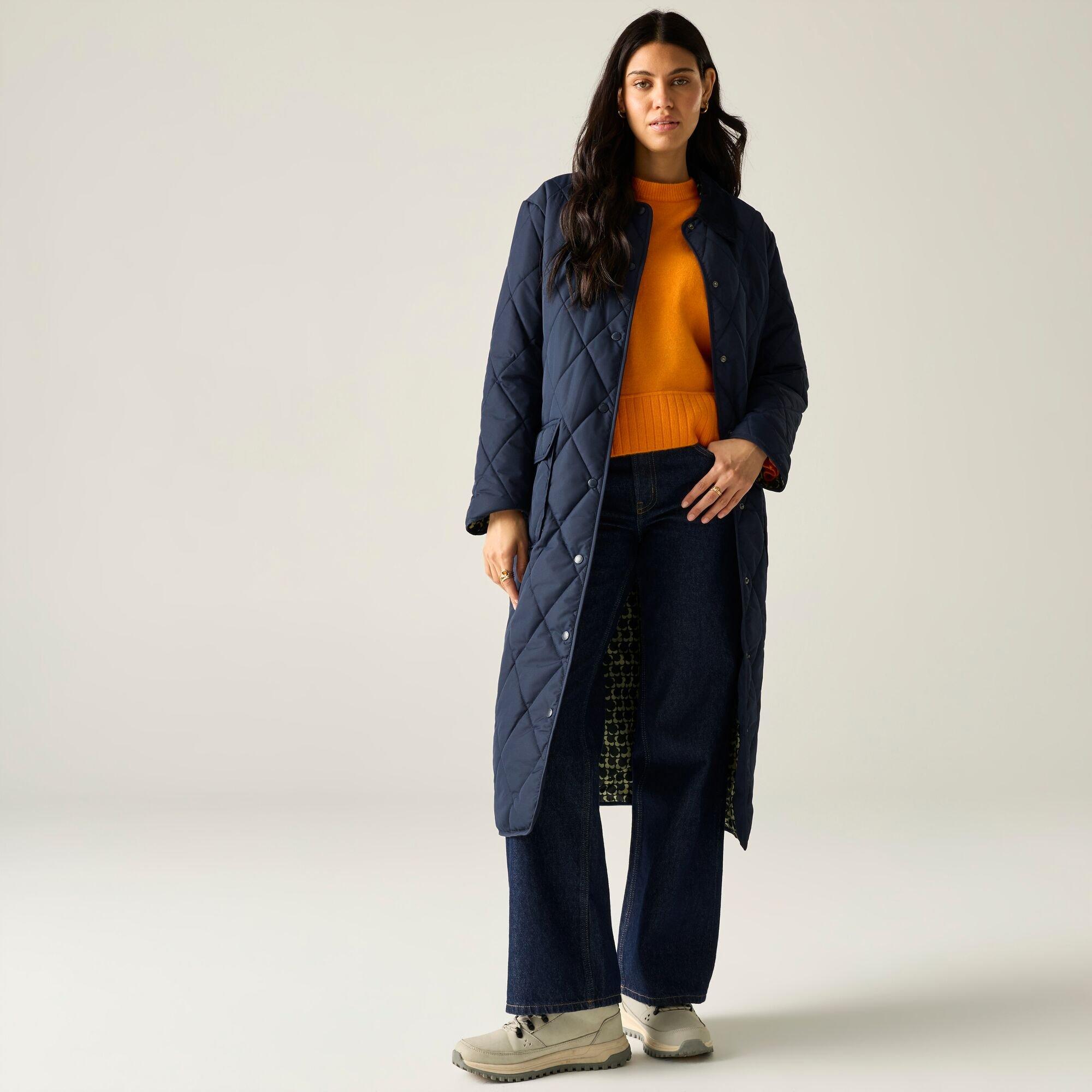 Navy (Ecclipse  - Regatta - Womens Orla Mid Length Quilted Jacket - 4