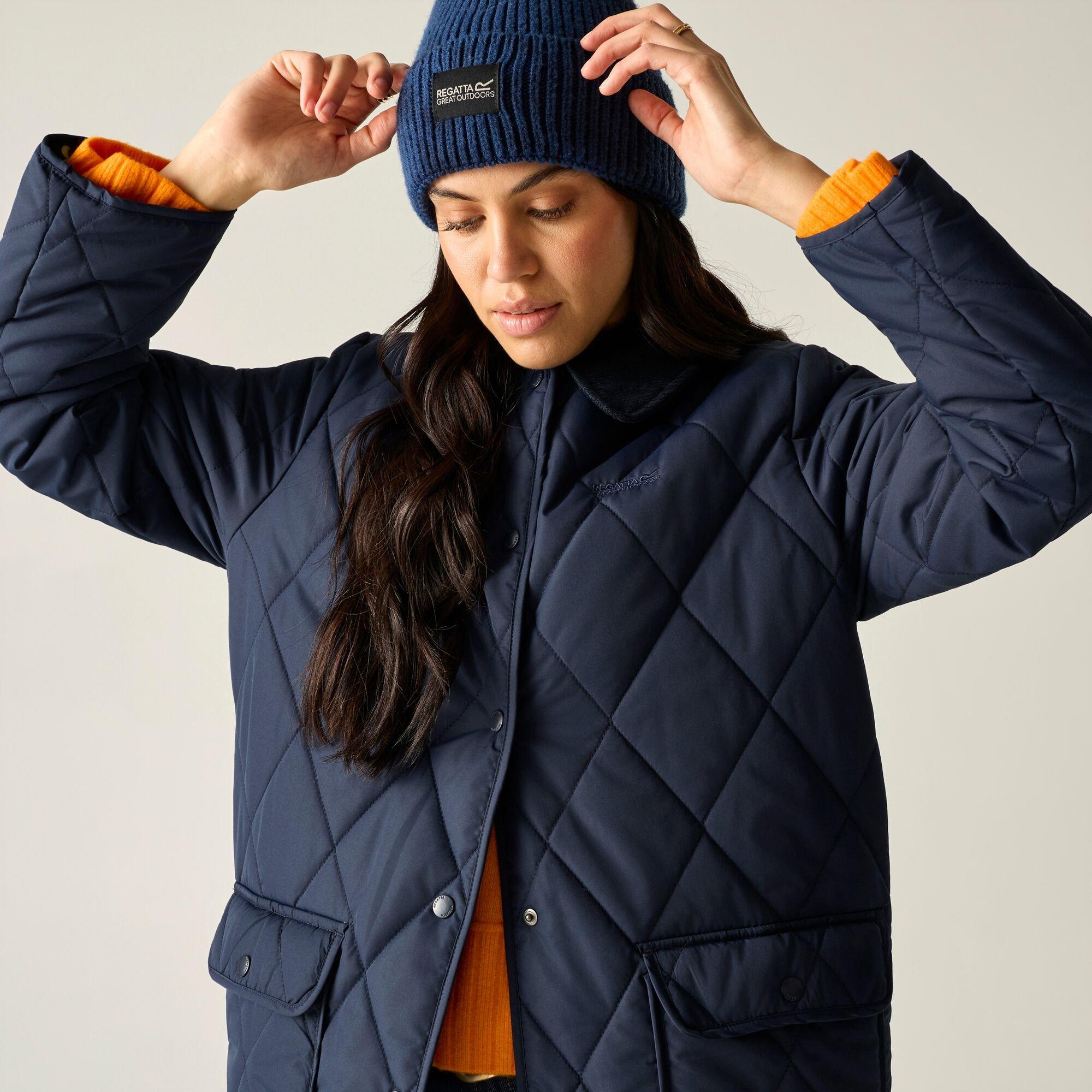 Navy (Ecclipse  - Regatta - Womens Orla Mid Length Quilted Jacket - 5