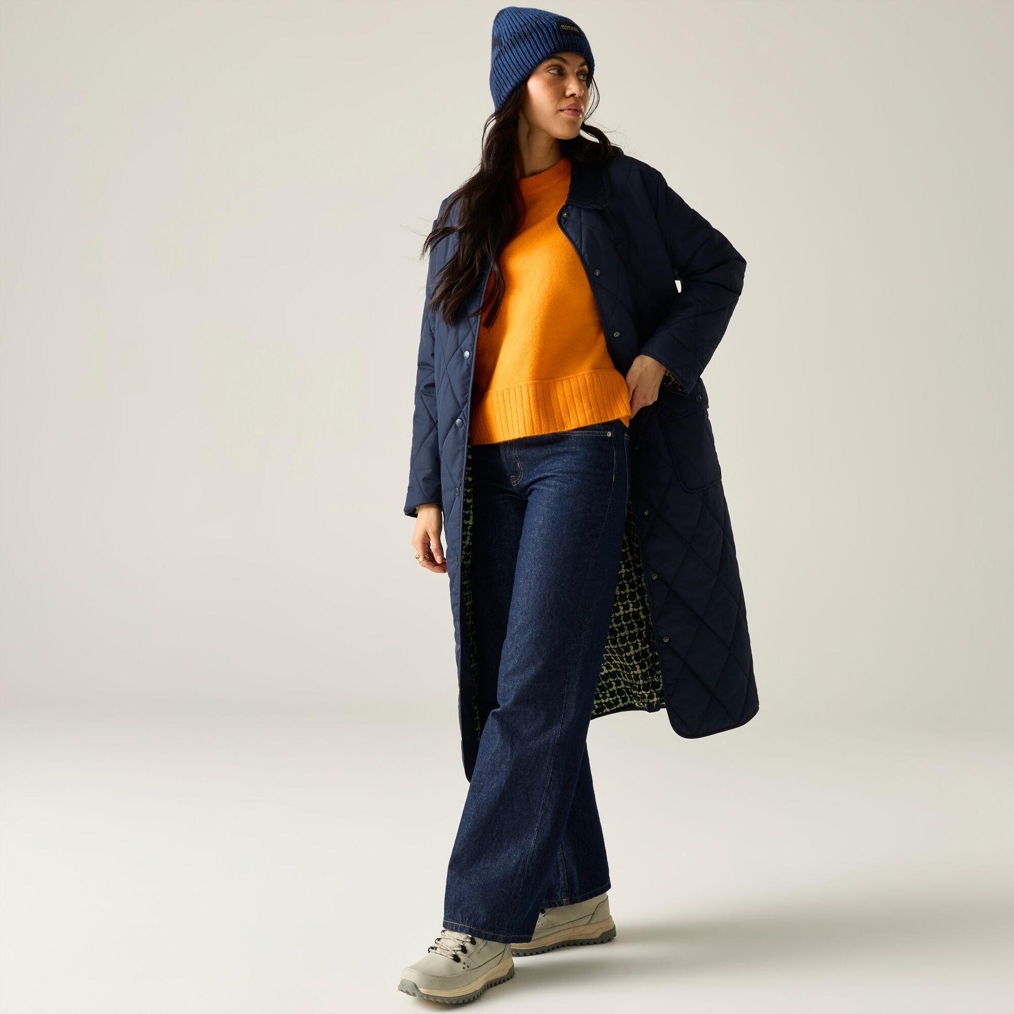 Navy (Ecclipse  - Regatta - Womens Orla Mid Length Quilted Jacket - 6