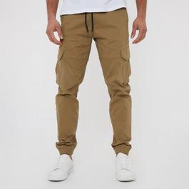 Threadbare Cotton Jogger Style Cargo Trousers With Stretch