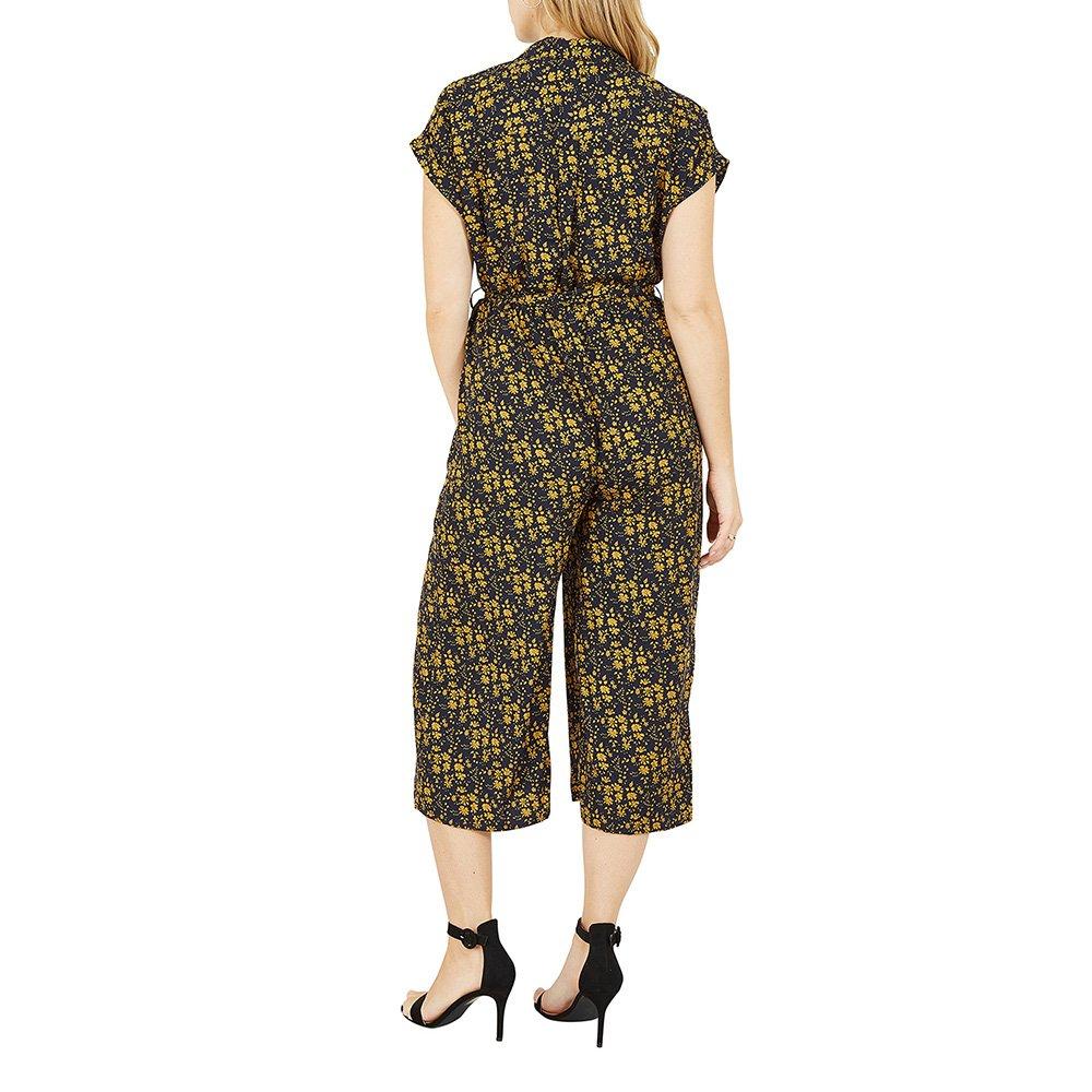 Navy - Yumi - Ditsy Jumpsuit With Pockets - 4