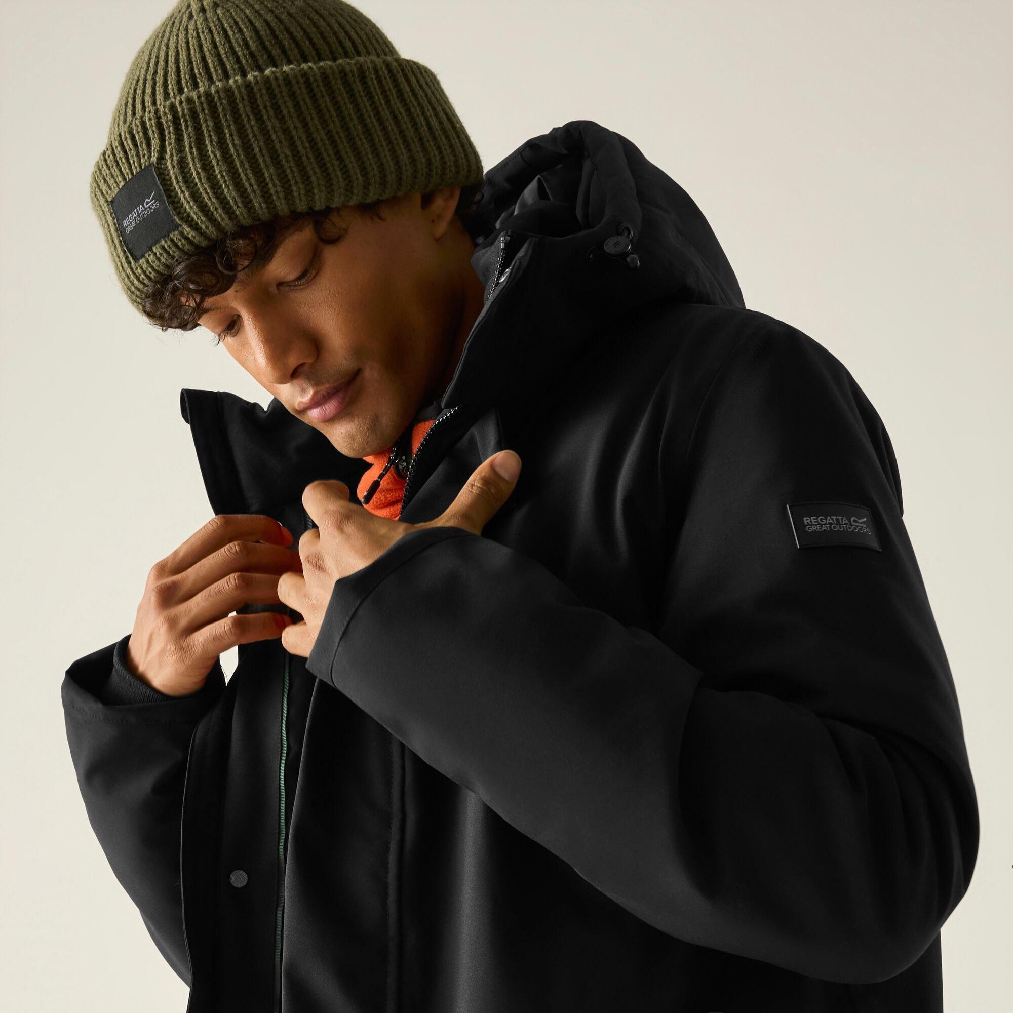 Black - Regatta - Mens Roan Waterproof Jacket - 4